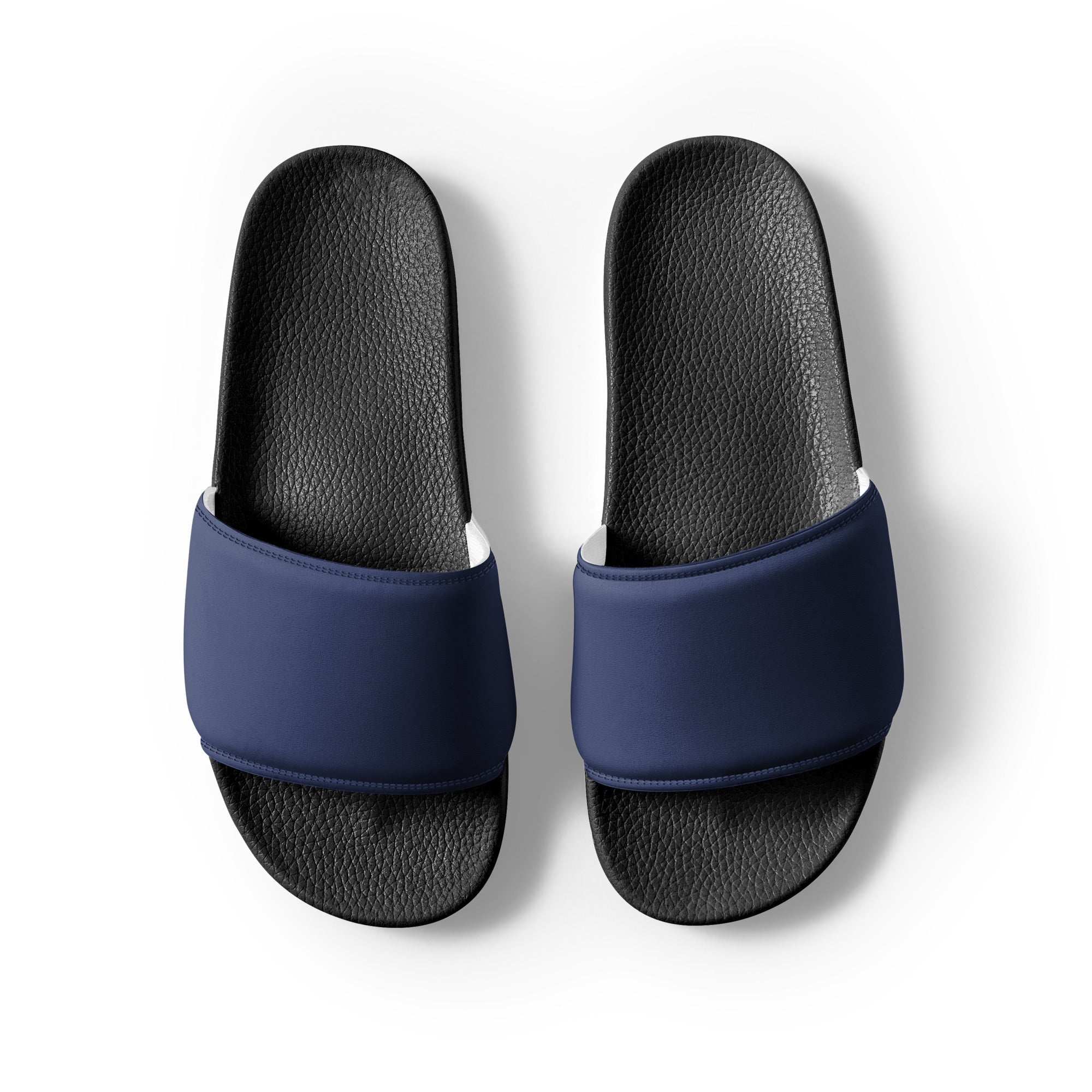 Admiral Blue Color Men's Slides by Visual Verse - Image 2