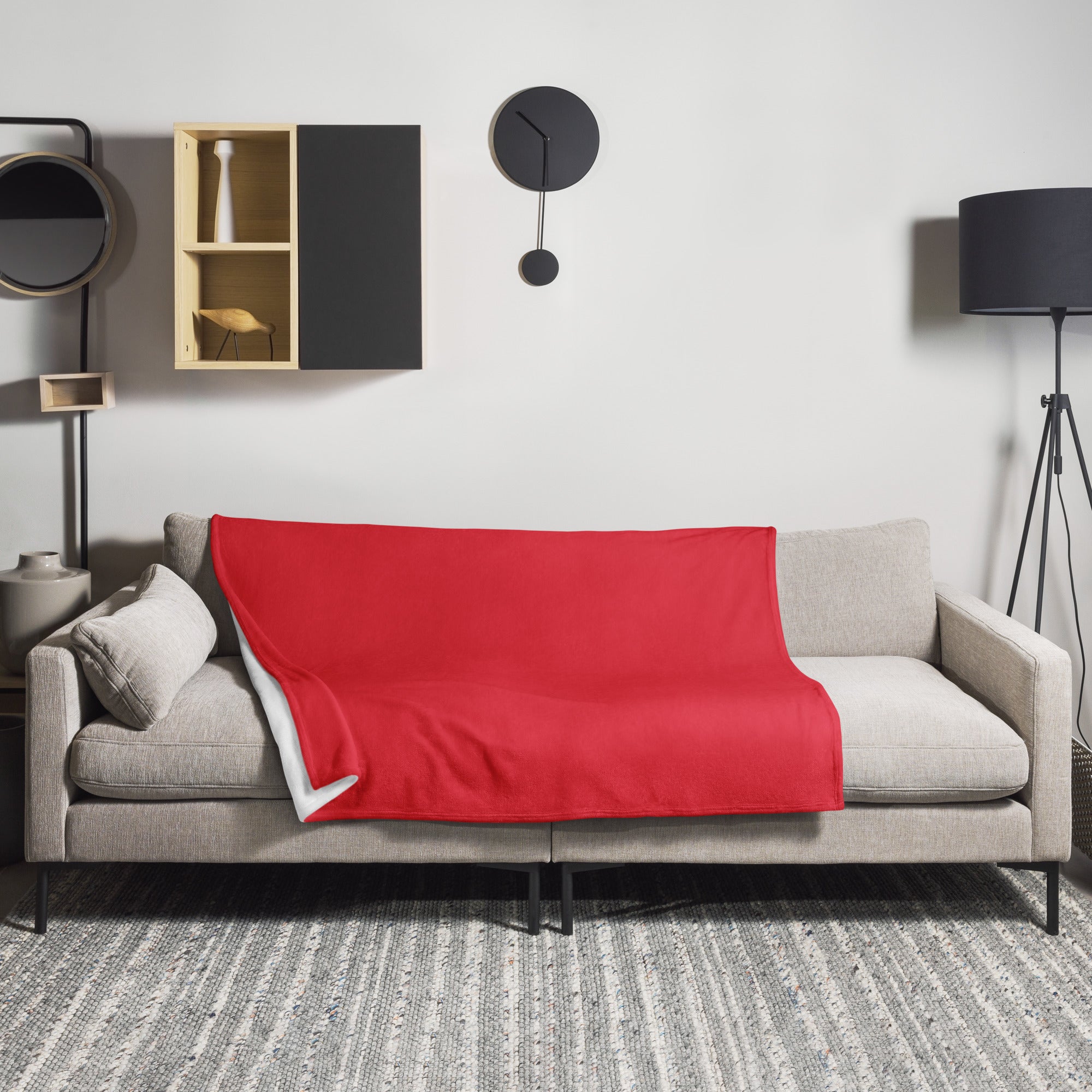 Alizarin Crimson Color Blanket by Visual Verse - Image 1