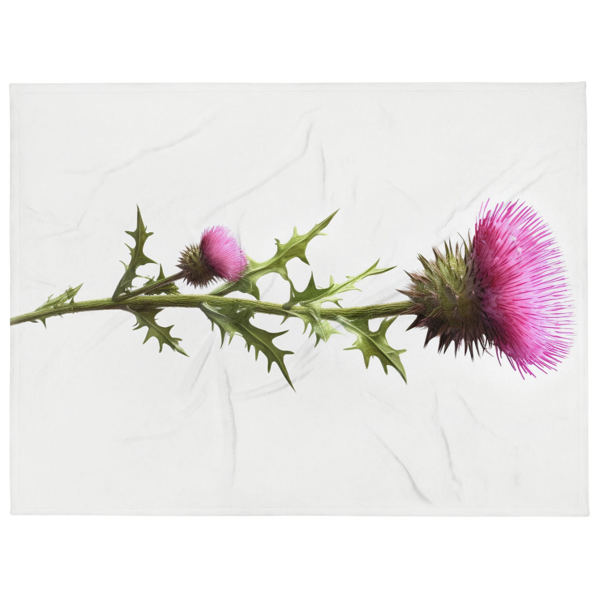 Alpine Thistle Flower Blanket by Visual Verse - Image 1