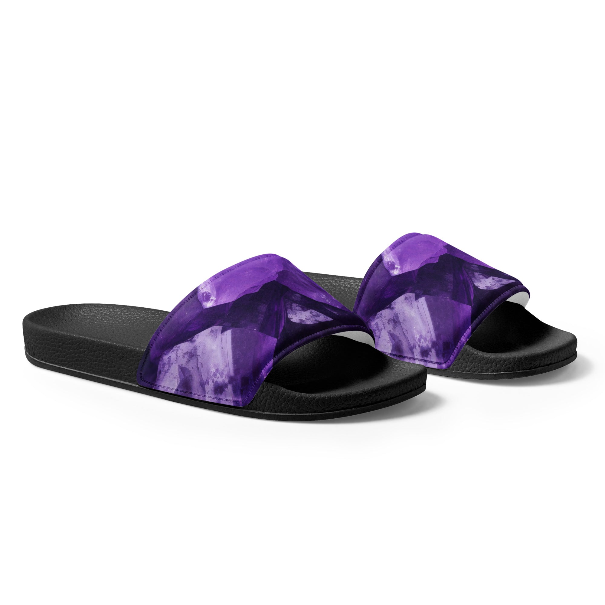 Amethyst Rock Men's Slides by Visual Verse - Image 4