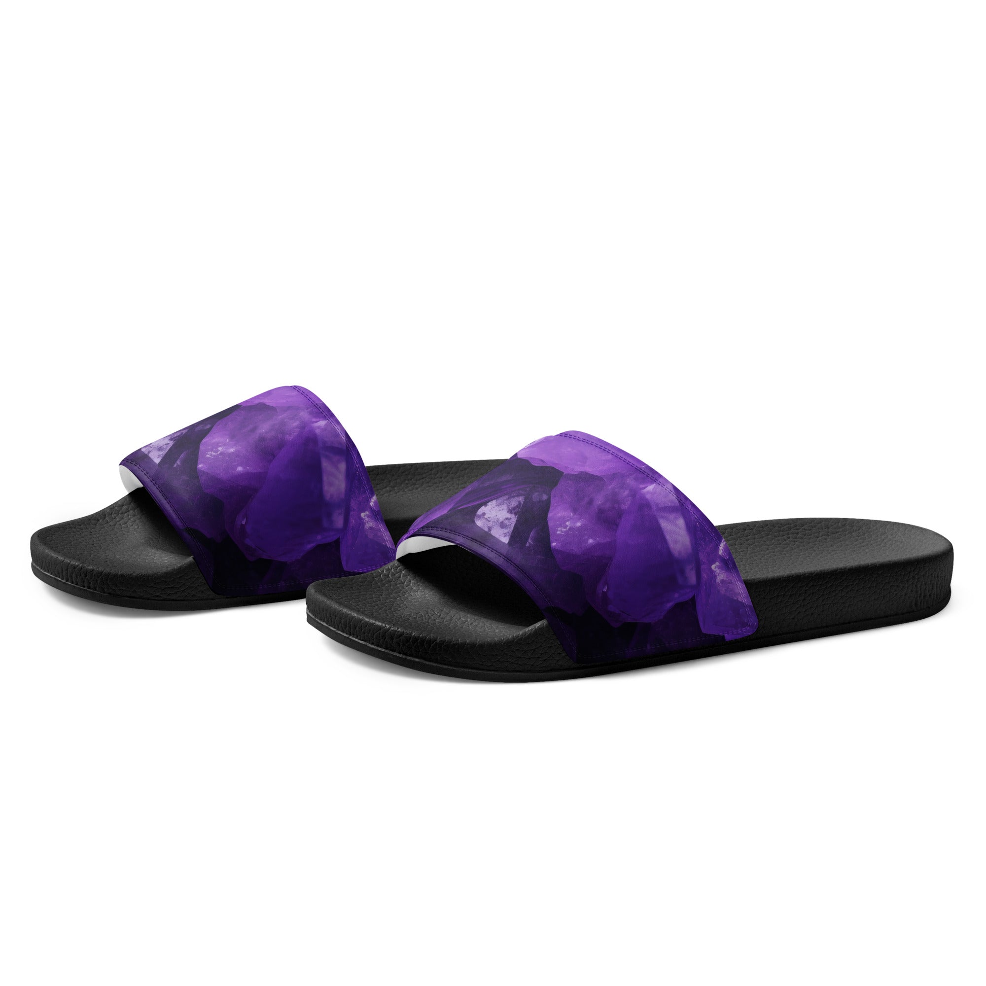 Amethyst Rock Women's Slides by Visual Verse - Image 3