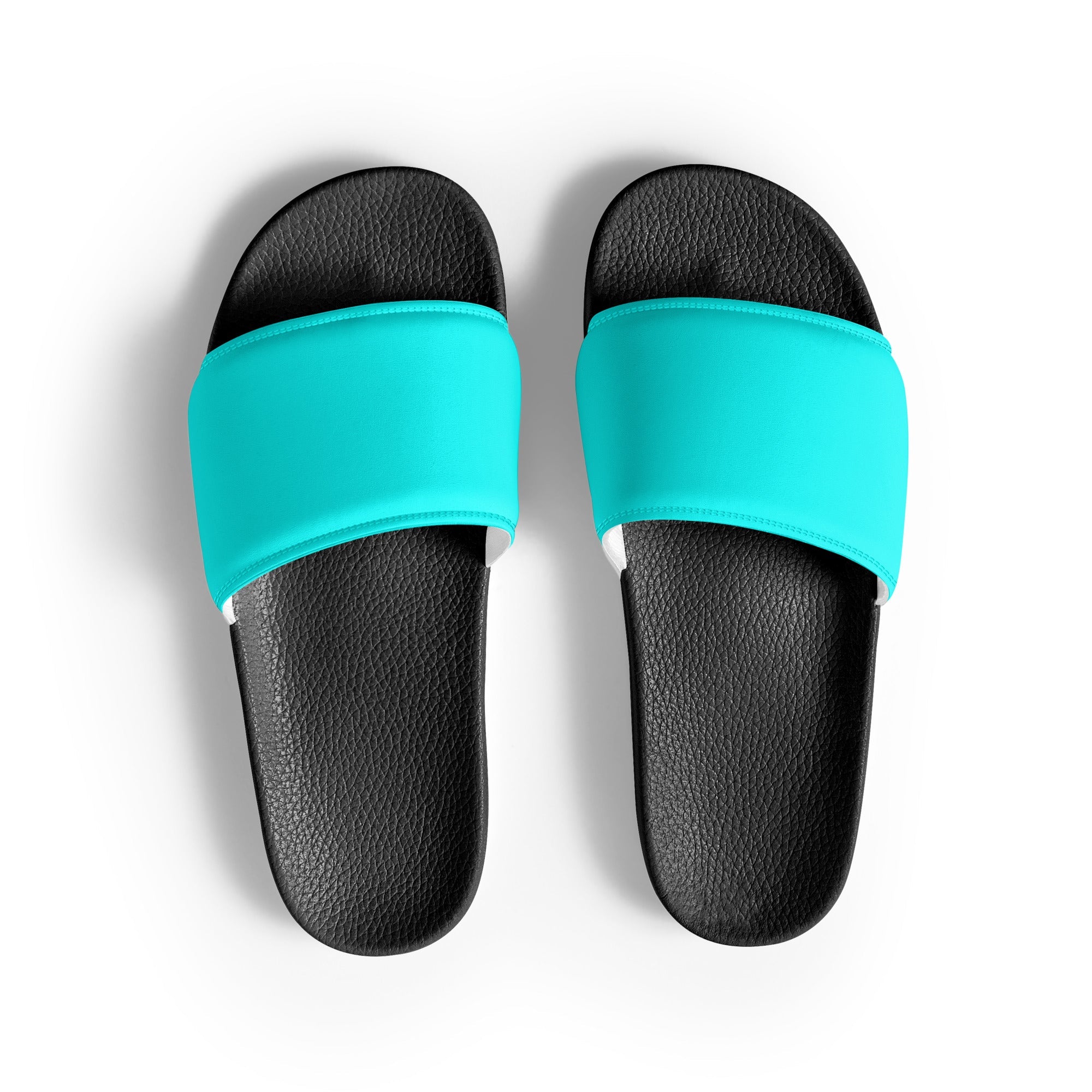 Aqua Color Men's Slides by Visual Verse - Image 1