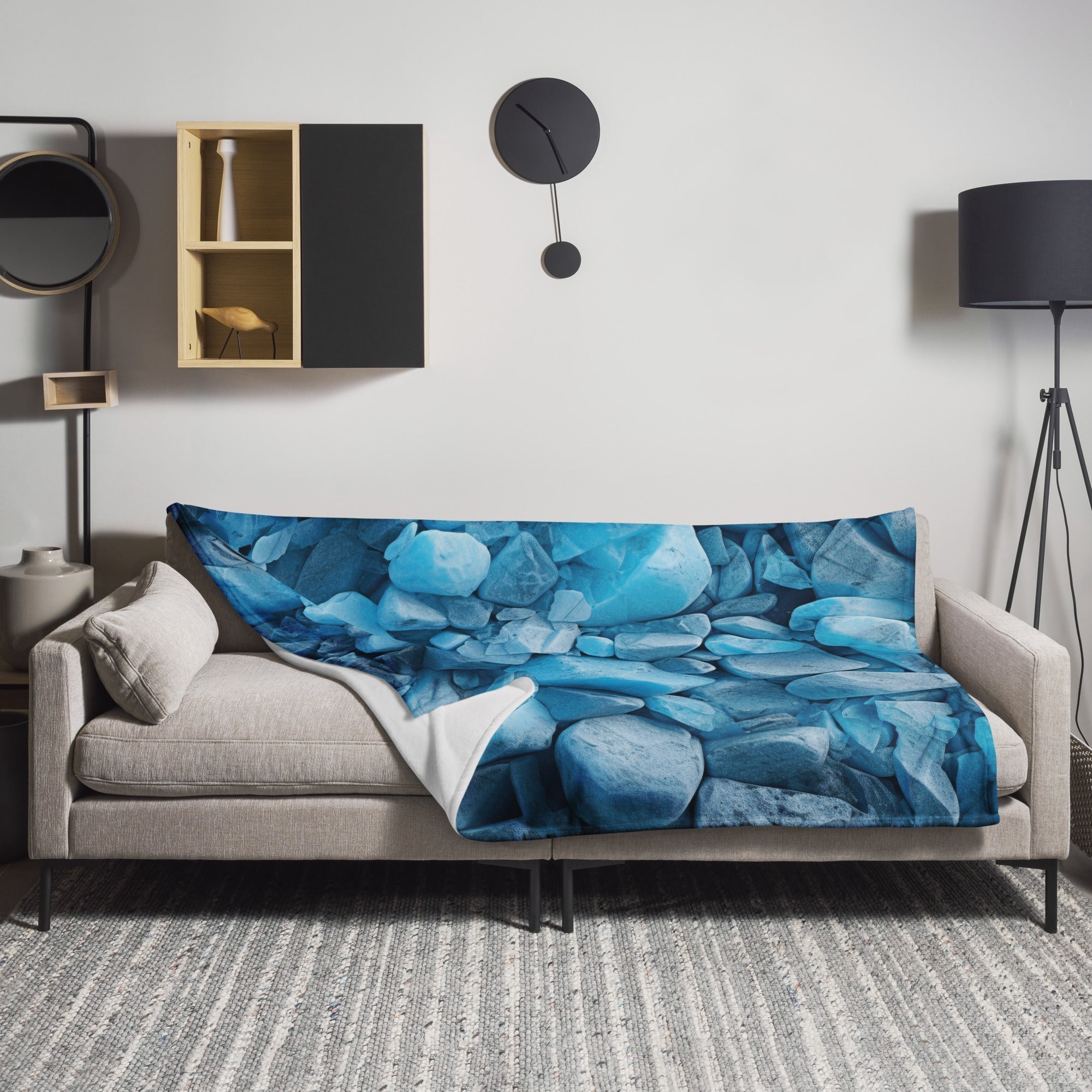 Aquamarine Rock Blanket by Visual Verse - Image 1