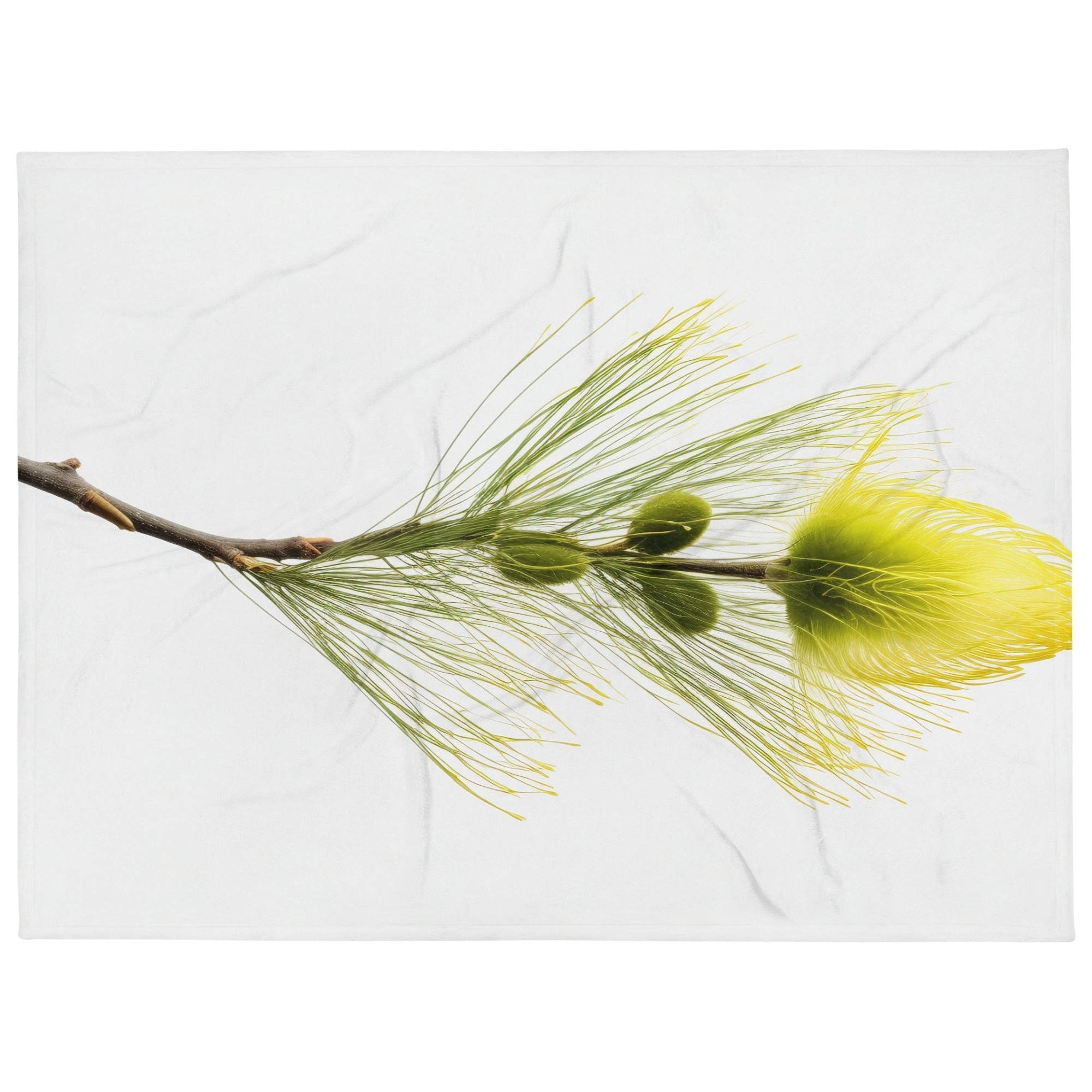 Arctic Willow Flower Blanket by Visual Verse - Image 1