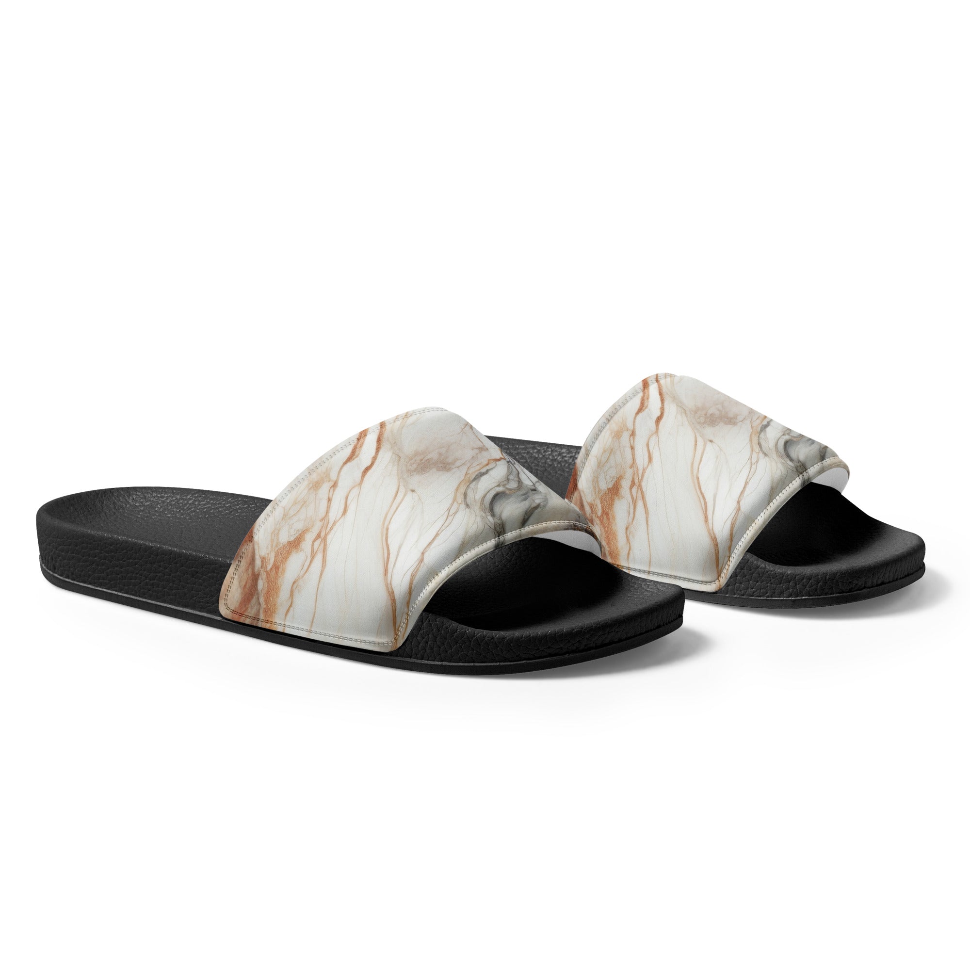 Artistic Ivory Granite Men's Slides by Visual Verse - Image 4