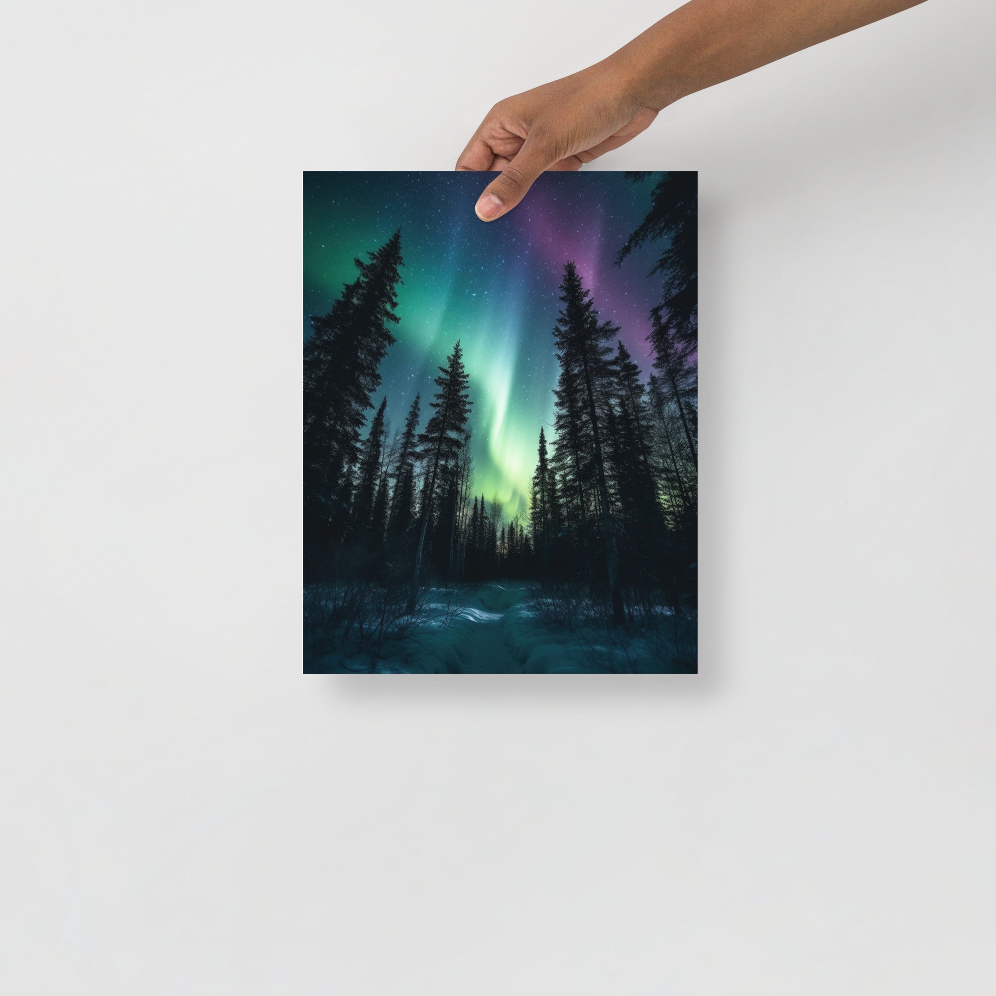 Aurora Borealis Celestial Dance Art Poster by Visual Verse - Image 3