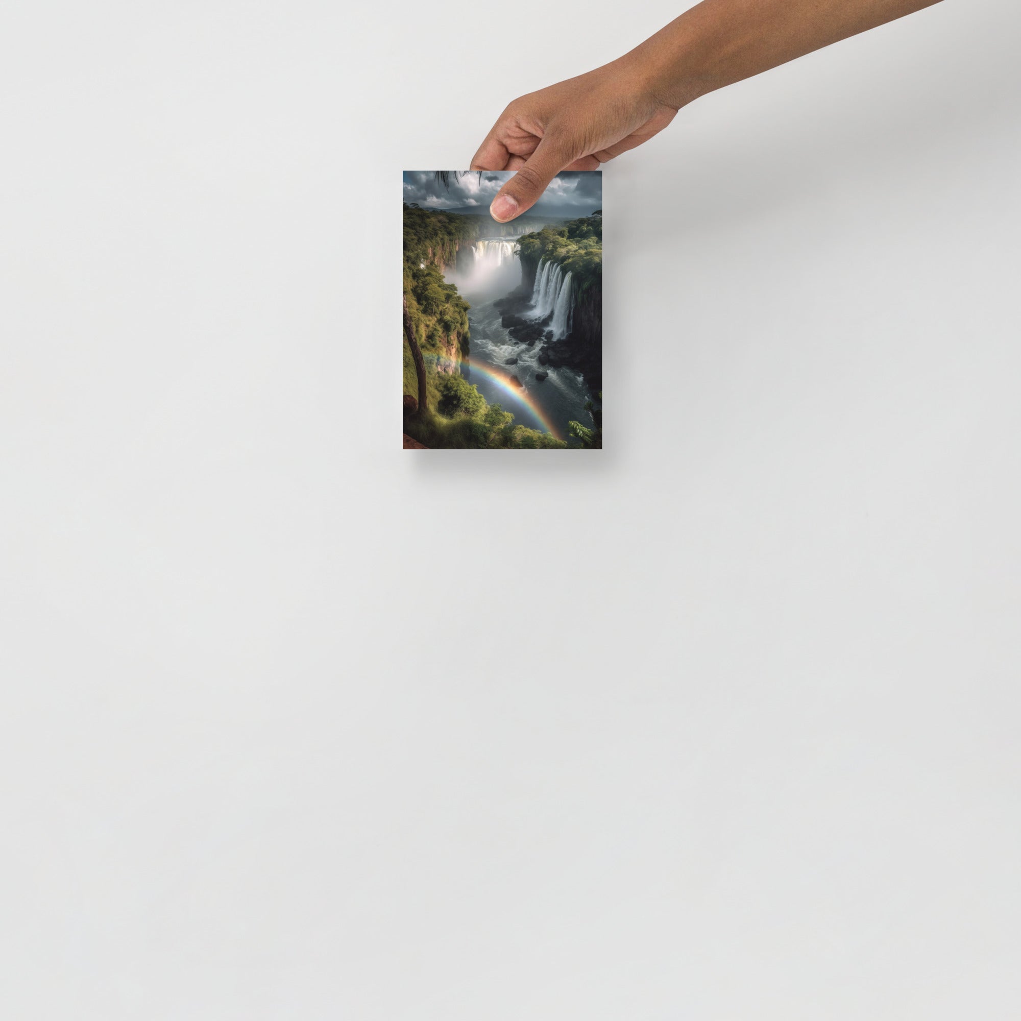Awe-Inspiring Waterfall Cascade Majesty Art Poster by Visual Verse - Image 8