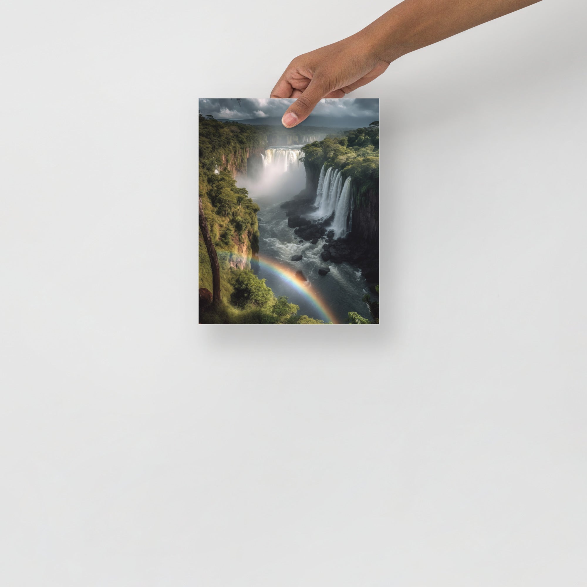 Awe-Inspiring Waterfall Cascade Majesty Art Poster by Visual Verse - Image 9
