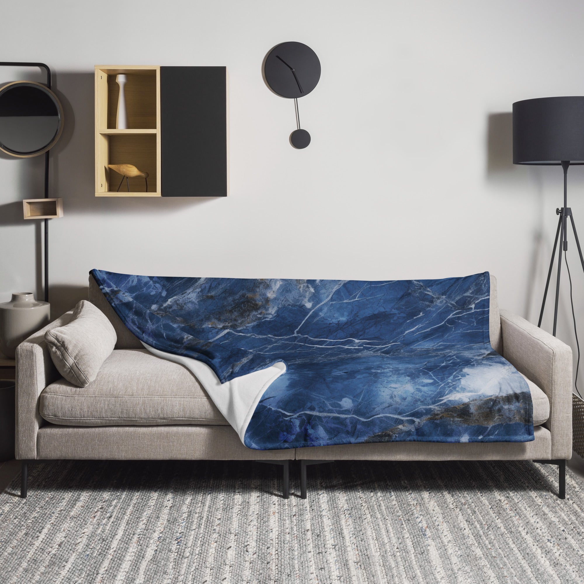Azul Blue Granite Blanket by Visual Verse - Image 1