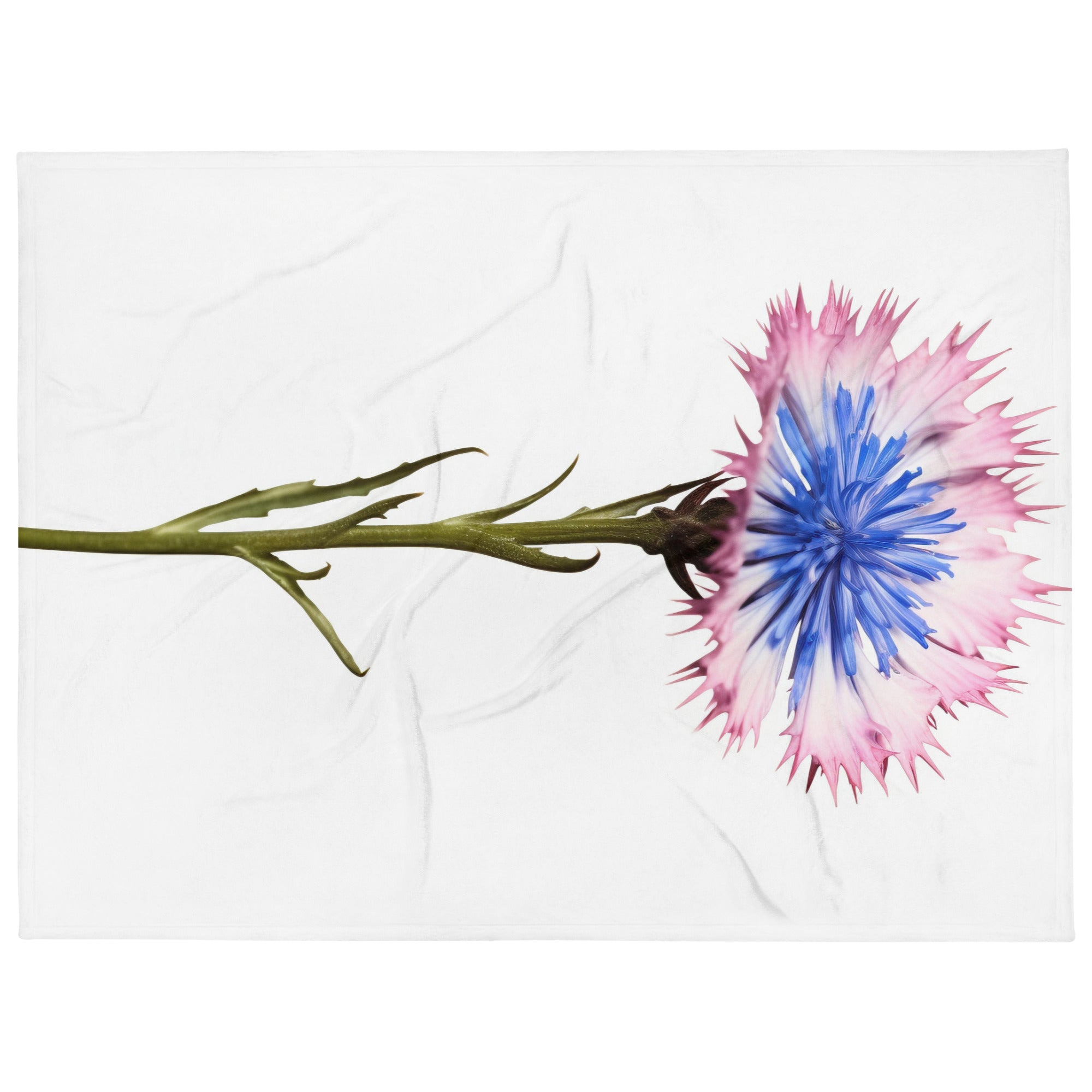 Bachelor Button Cornflower Flower Blanket by Visual Verse - Image 1