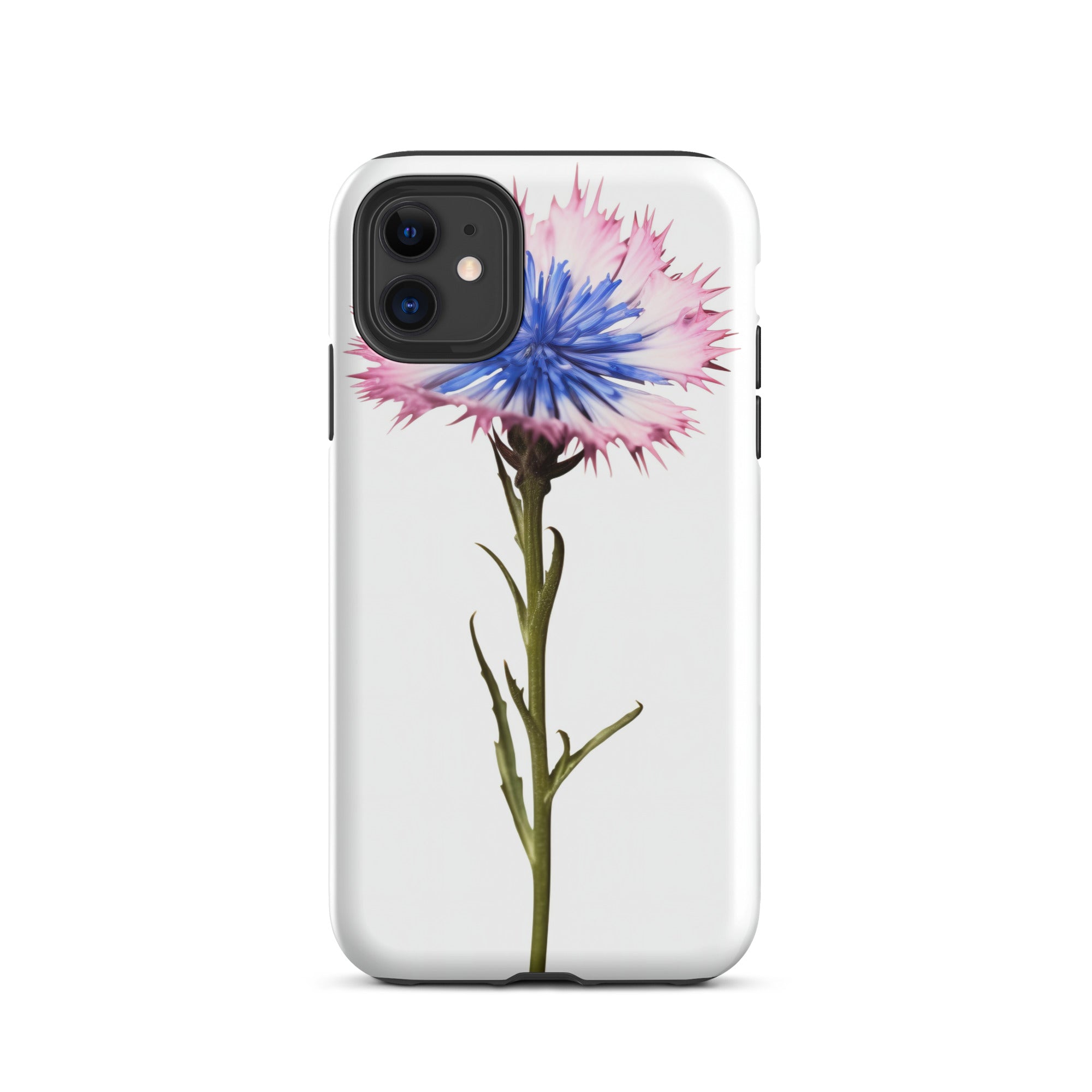 Bachelor Button Cornflower Flower iPhone Case by Visual Verse - Image 2