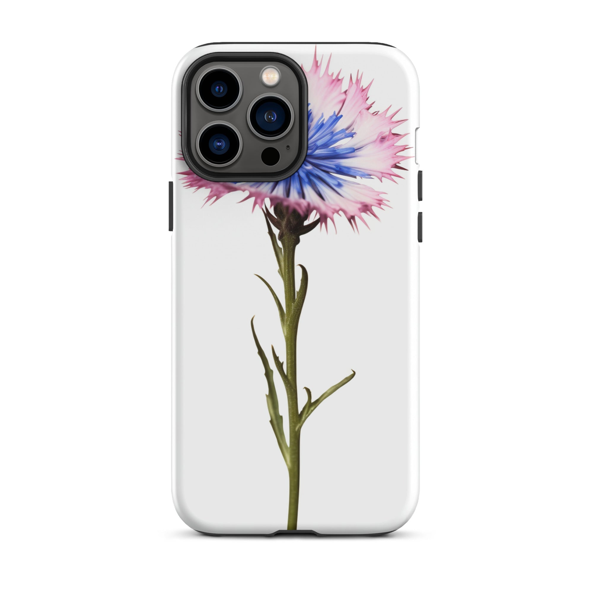Bachelor Button Cornflower Flower iPhone Case by Visual Verse - Image 22