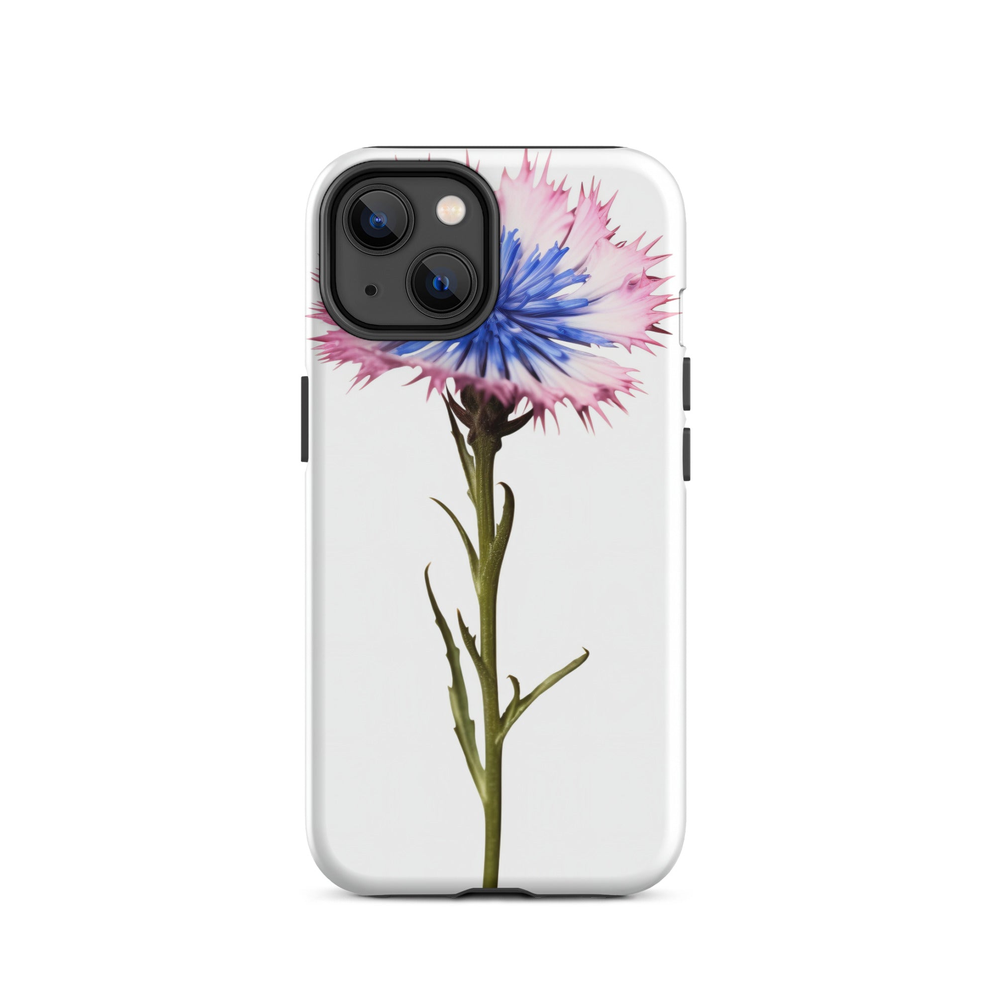 Bachelor Button Cornflower Flower iPhone Case by Visual Verse - Image 24
