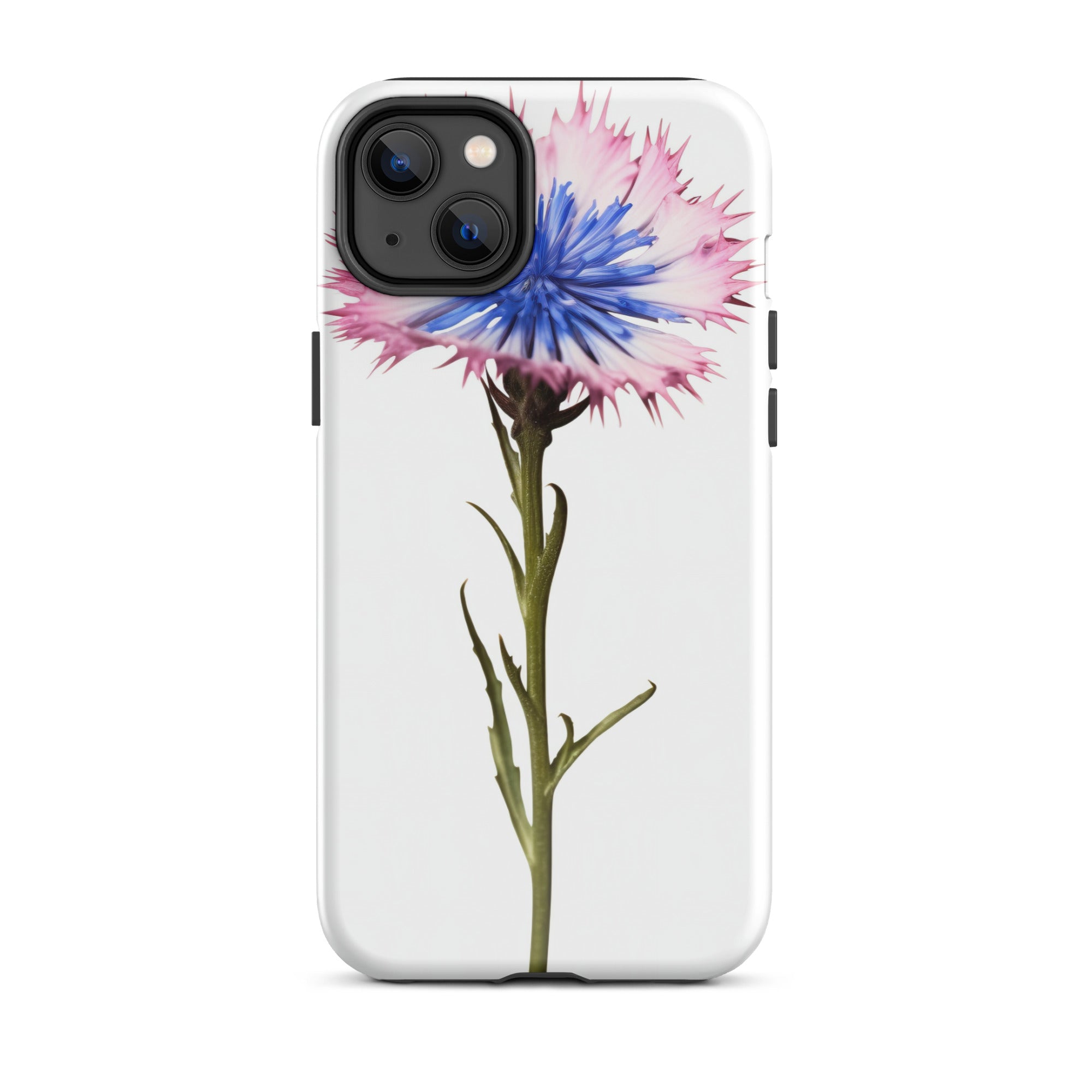 Bachelor Button Cornflower Flower iPhone Case by Visual Verse - Image 25