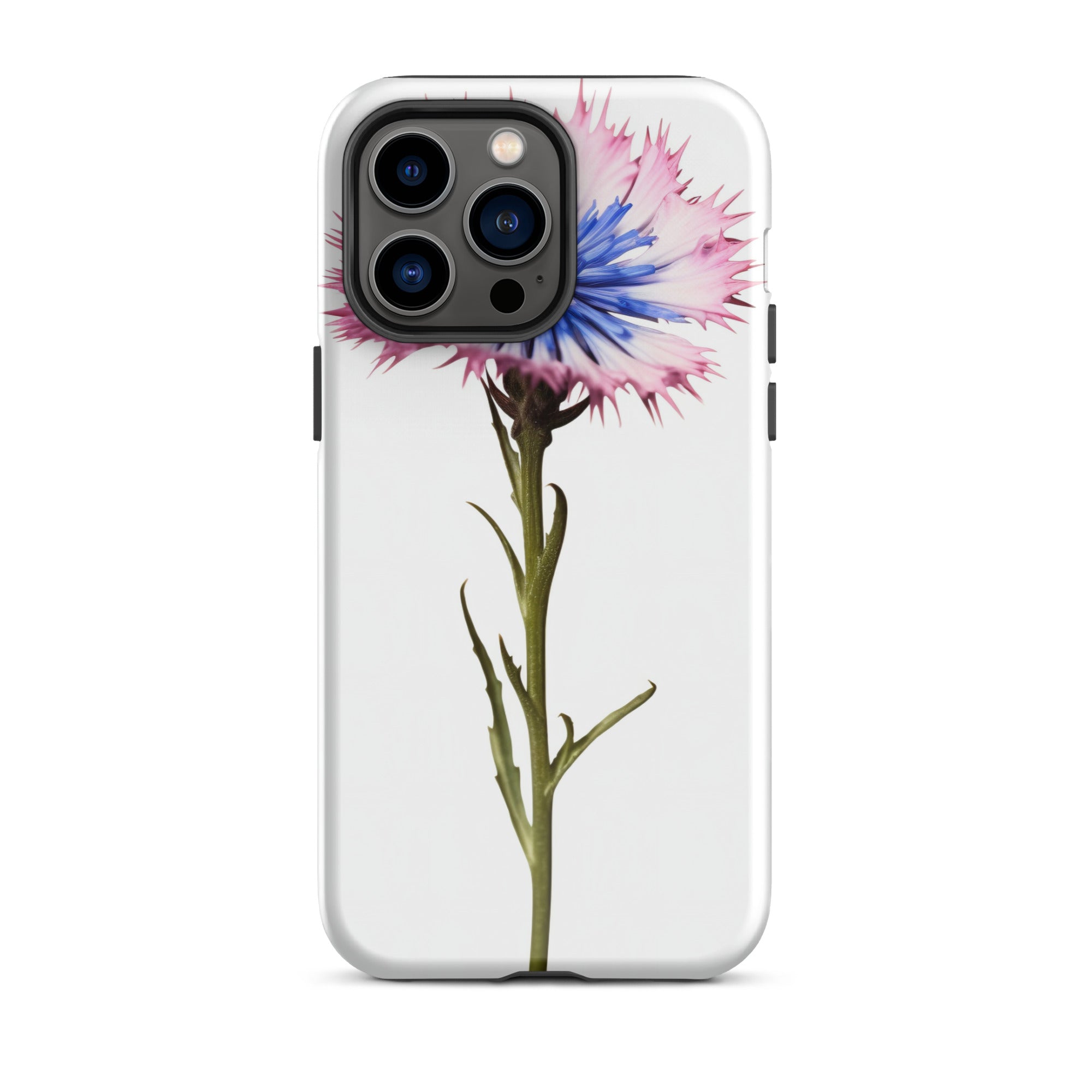 Bachelor Button Cornflower Flower iPhone Case by Visual Verse - Image 29