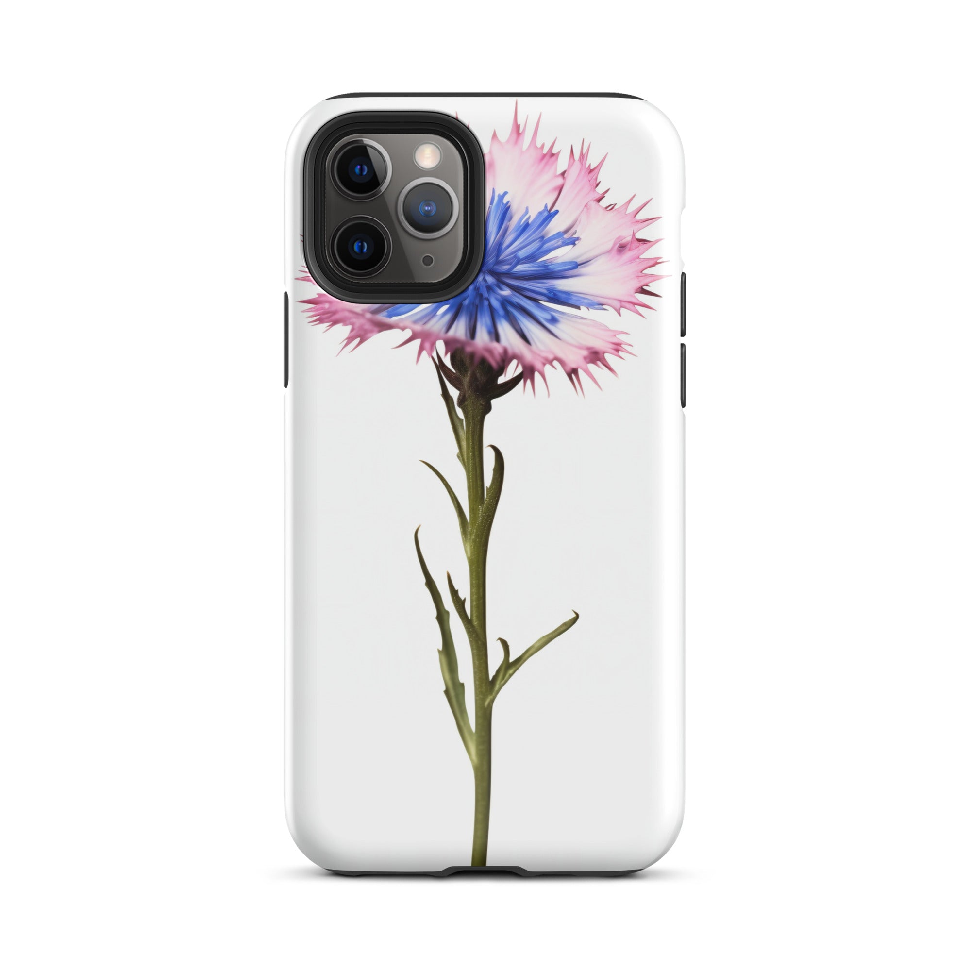 Bachelor Button Cornflower Flower iPhone Case by Visual Verse - Image 3
