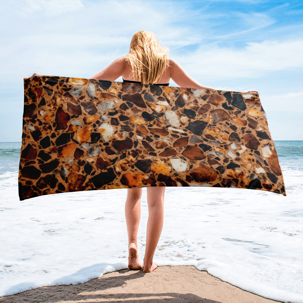 Baltic Brown Beach Towel by Visual Verse - Image 2