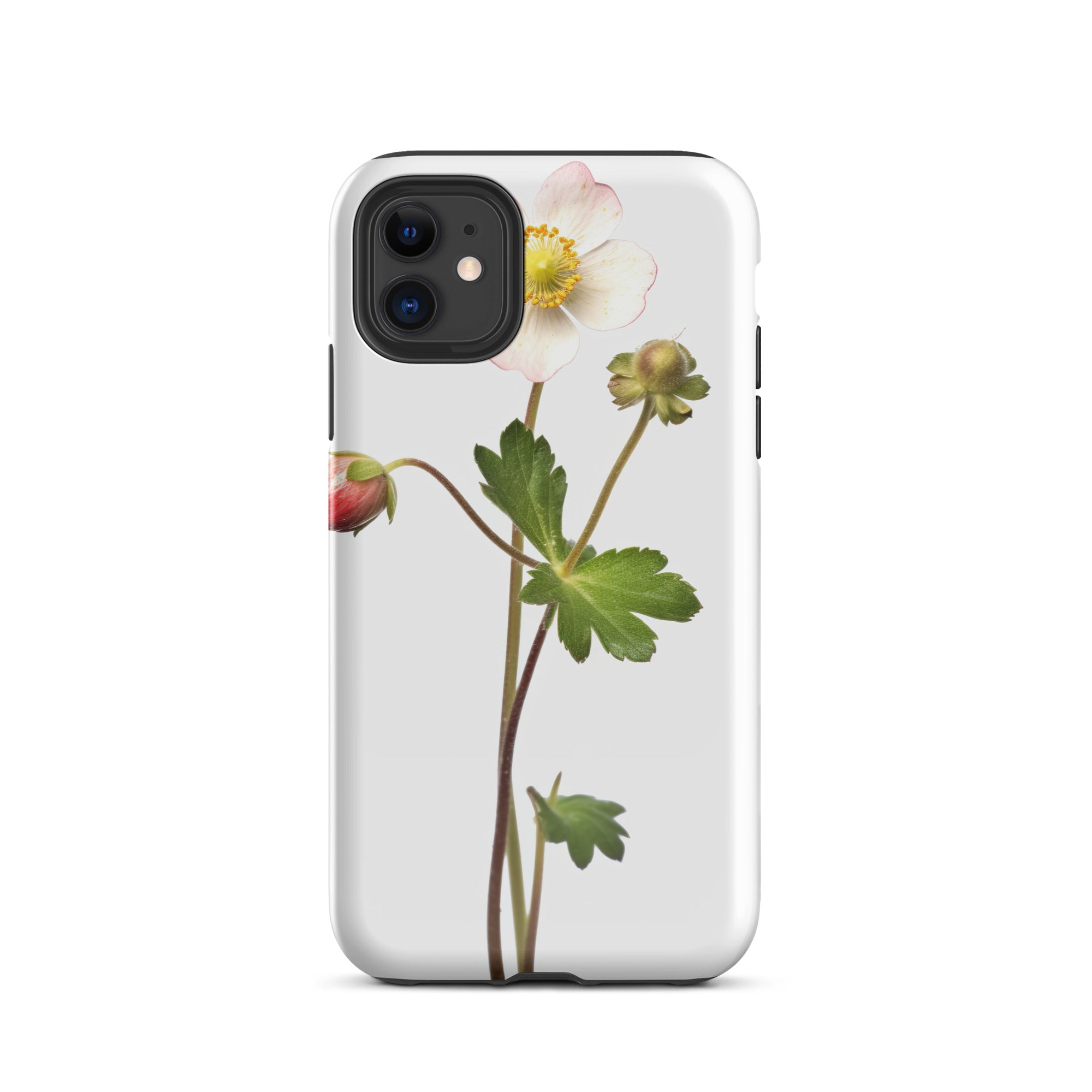 Barren Strawberry Flower iPhone Case by Visual Verse - Image 1