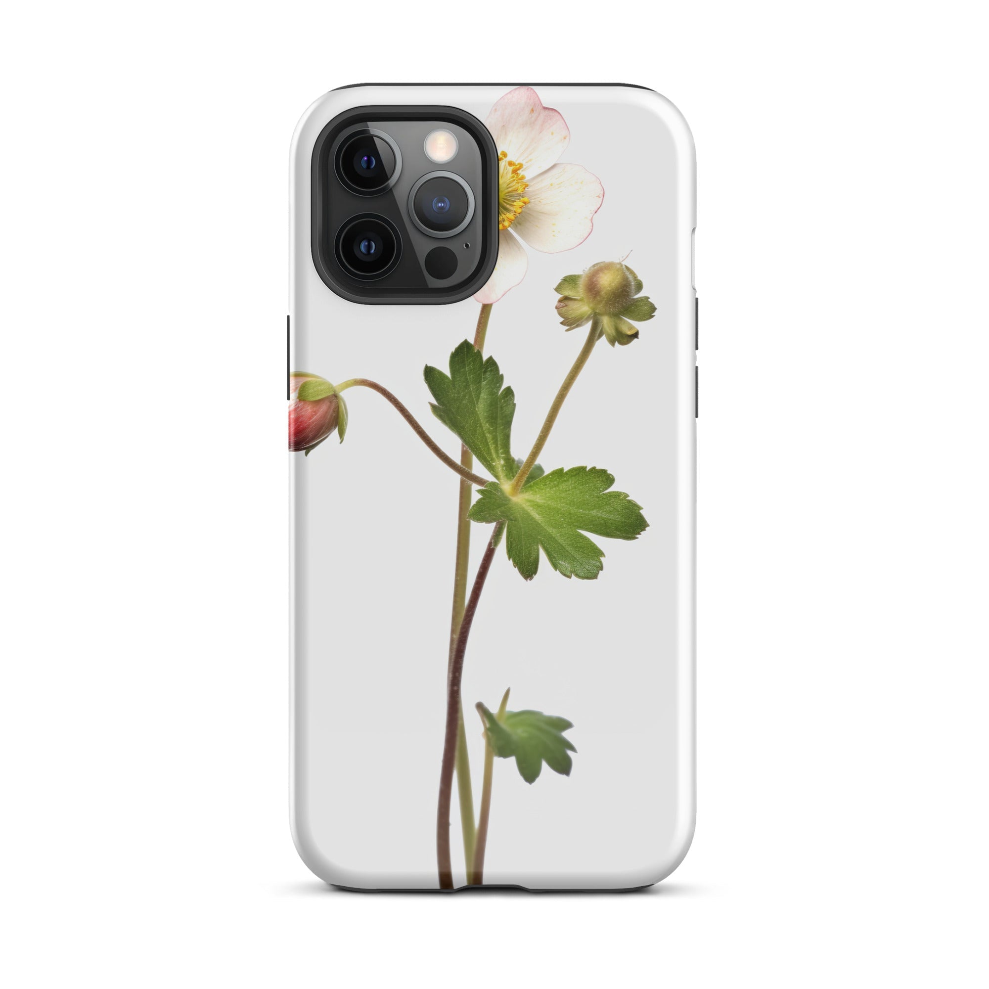 Barren Strawberry Flower iPhone Case by Visual Verse - Image 13