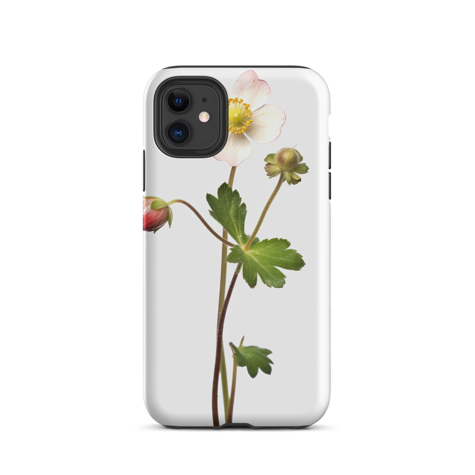 Barren Strawberry Flower iPhone Case by Visual Verse - Image 2