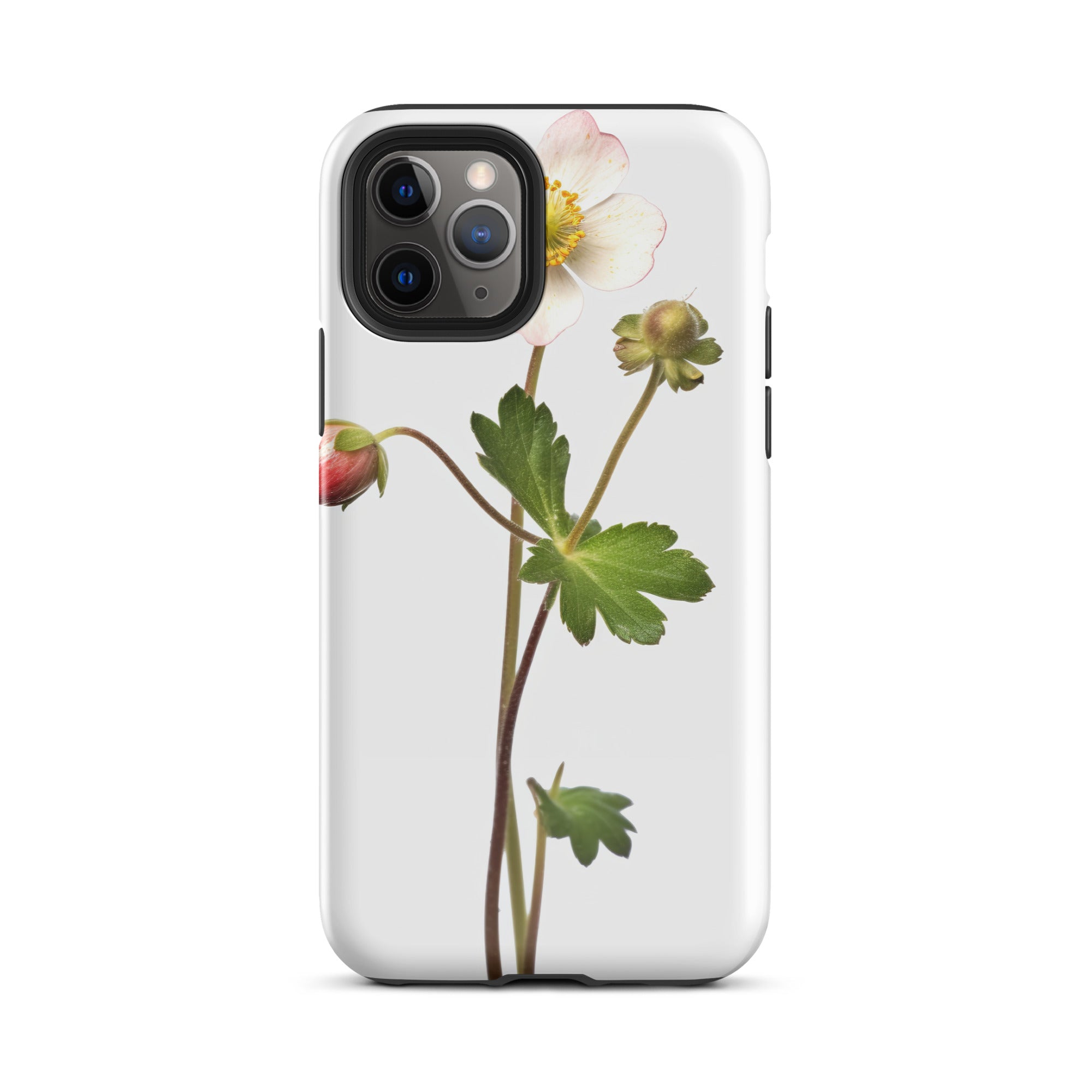 Barren Strawberry Flower iPhone Case by Visual Verse - Image 3