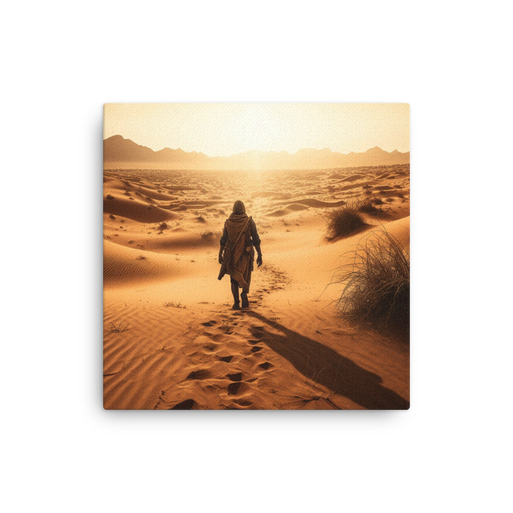 Barren Sun Trekking Adventure Canvas Art by Visual Verse - Image 3