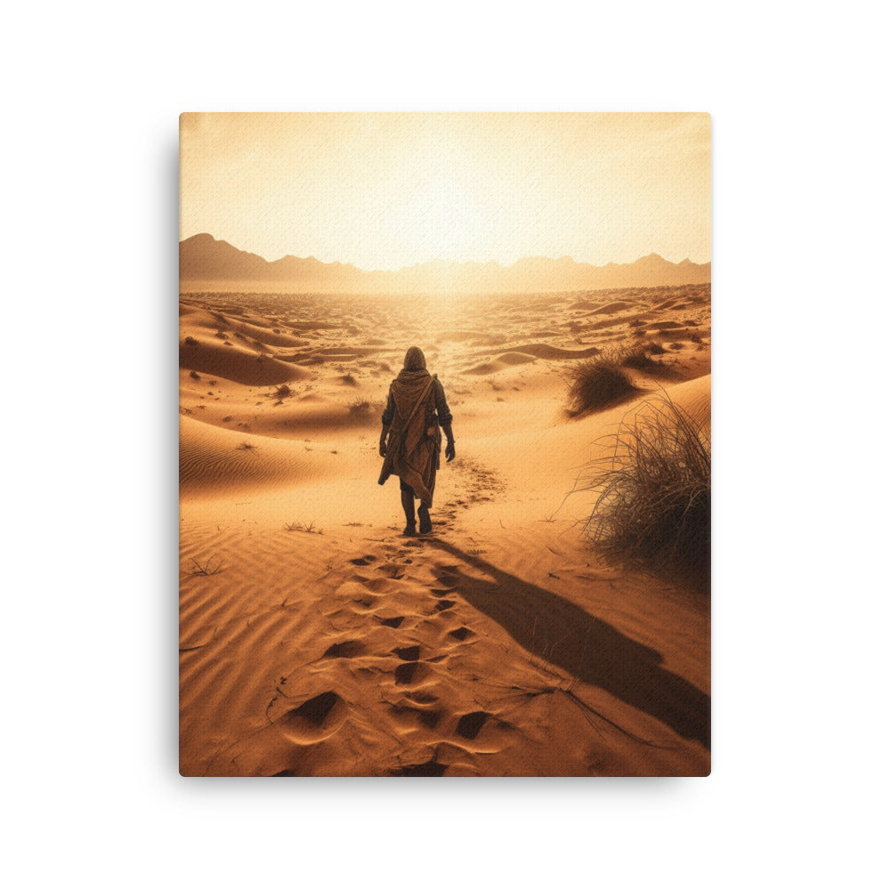 Barren Sun Trekking Adventure Canvas Art by Visual Verse - Image 4