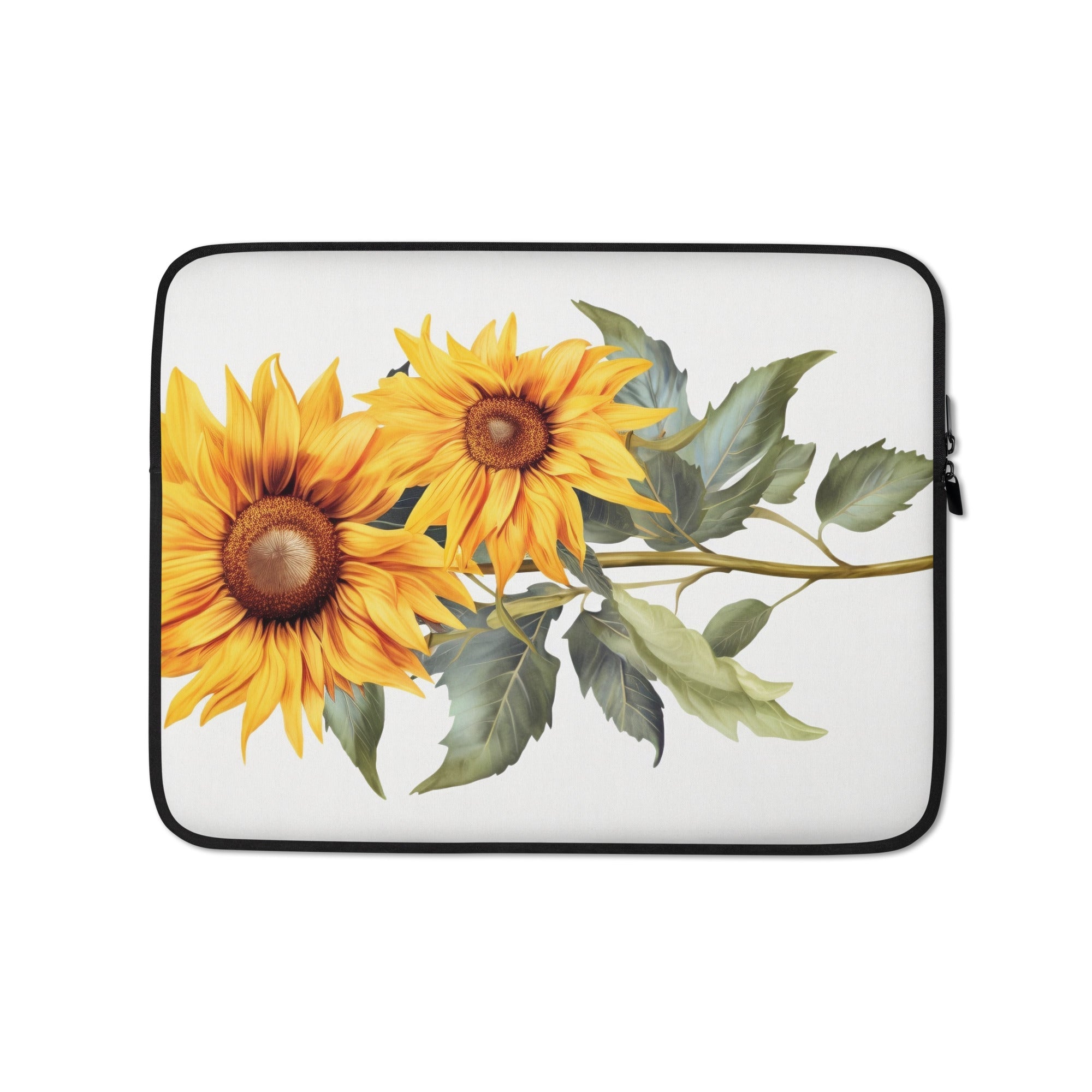 Beach Sunflower Flower Laptop Sleeve by Visual Verse - Image 2