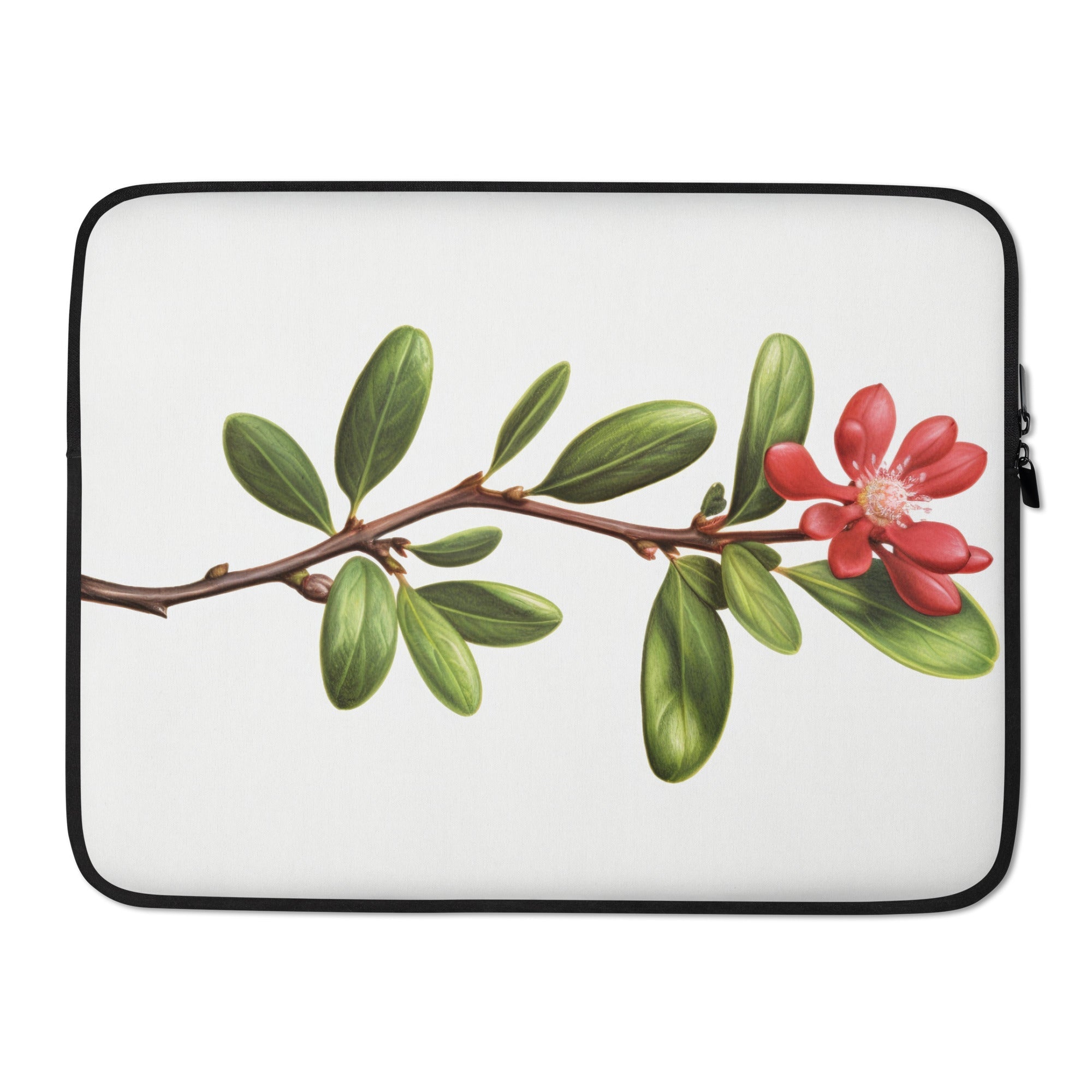 Bearberry Flower Laptop Sleeve by Visual Verse - Image 1