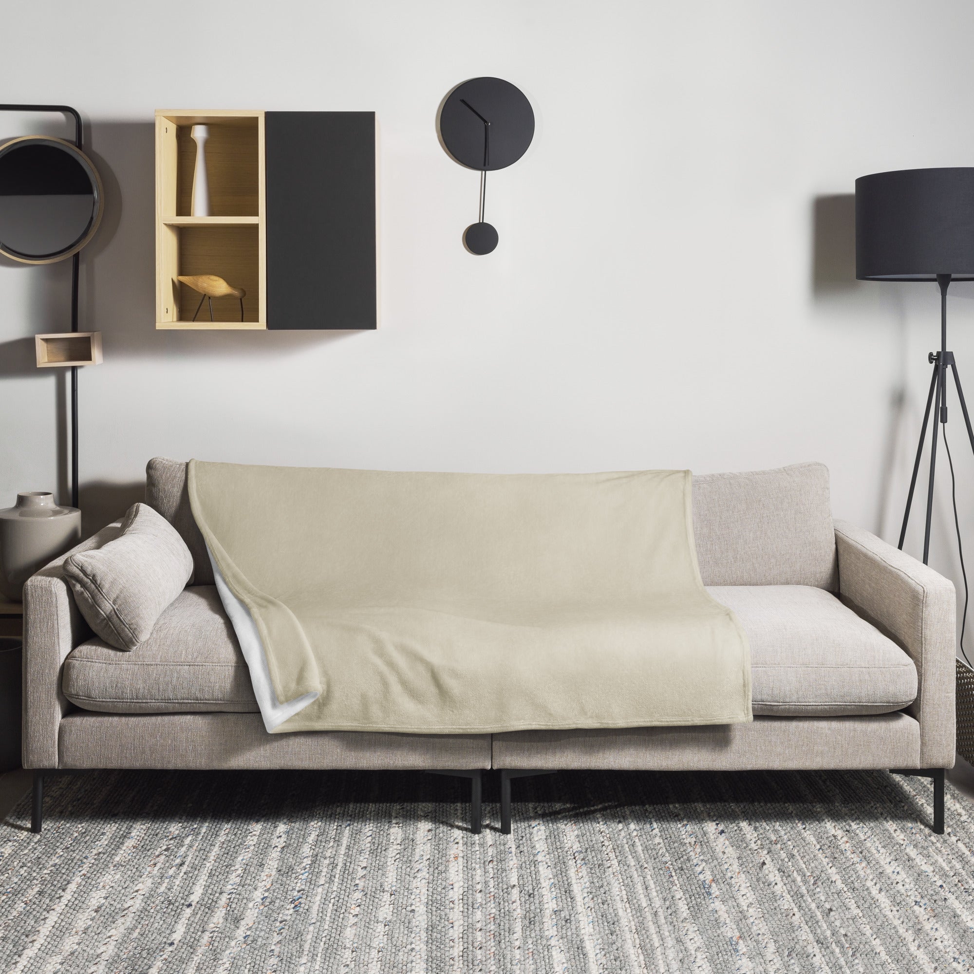 Beige Linen Color Blanket by Visual Verse - Image 1