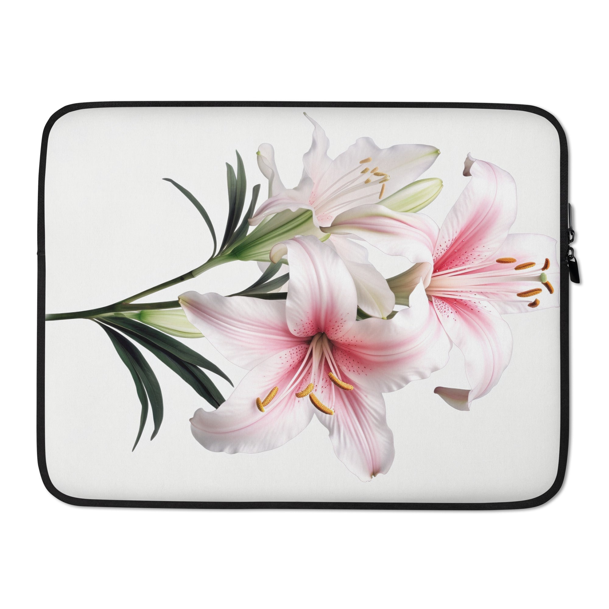 Belladonna Lily Flower Laptop Sleeve by Visual Verse - Image 1