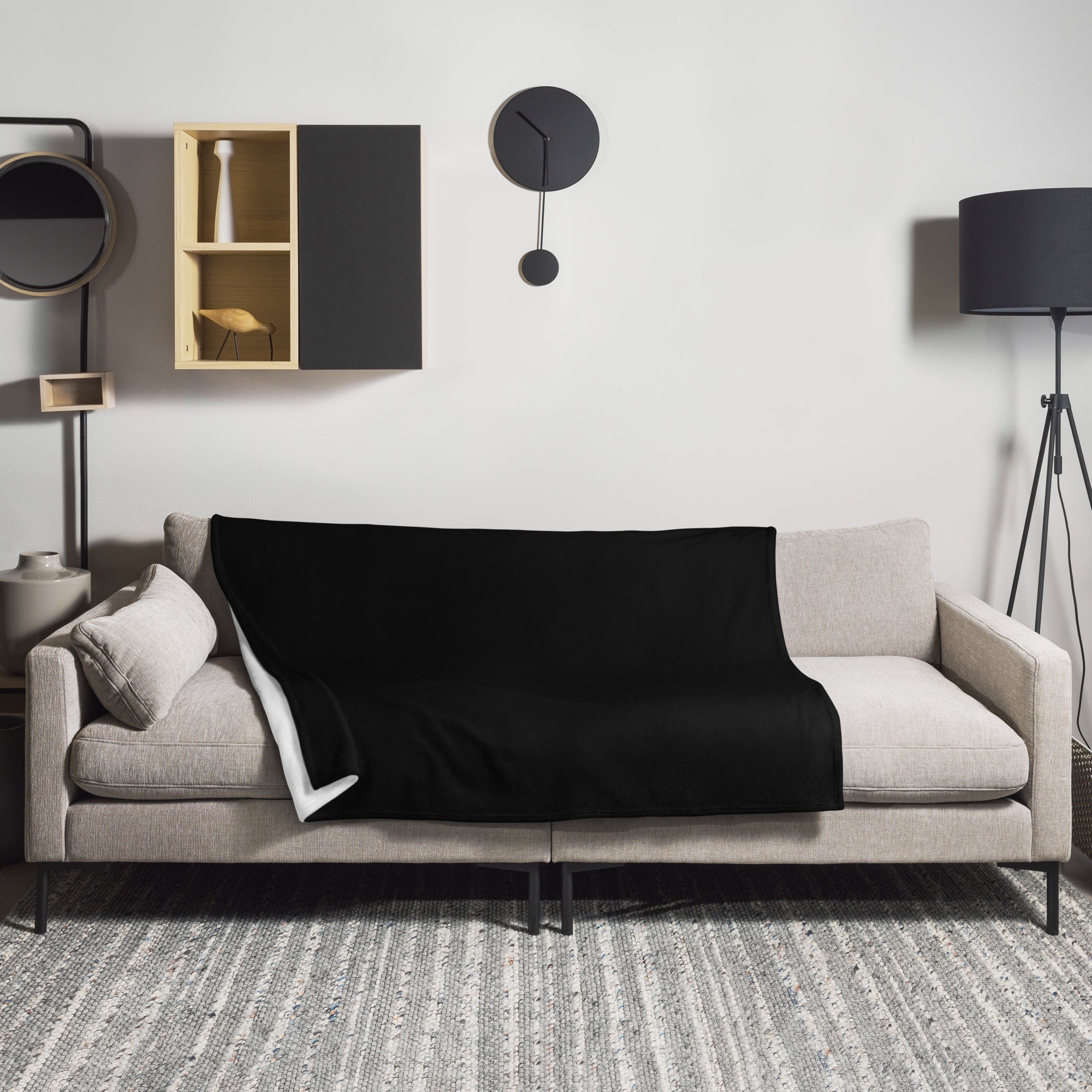 Black Color Blanket by Visual Verse - Image 1