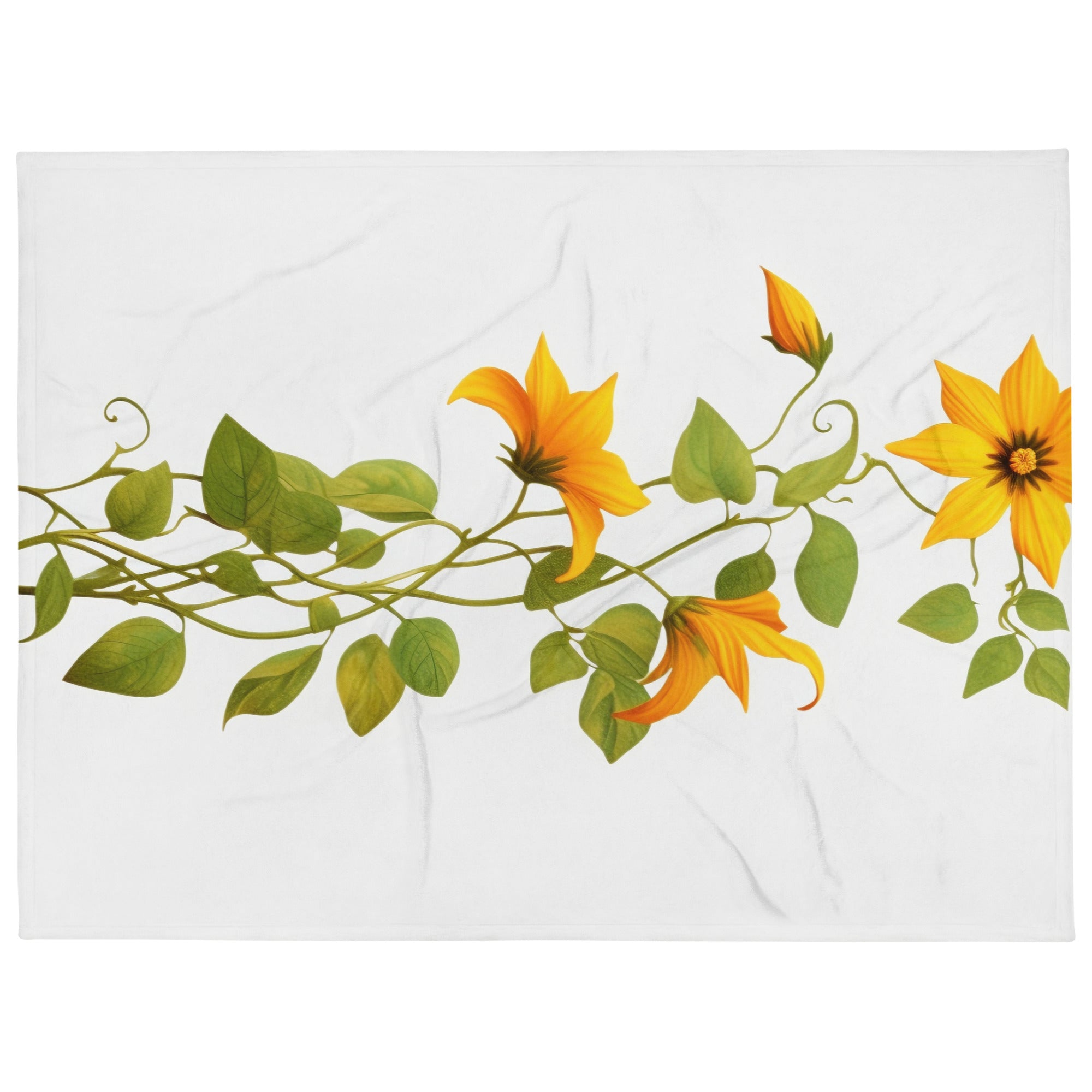 Black-Eyed Susan Vine Flower Blanket by Visual Verse - Image 1
