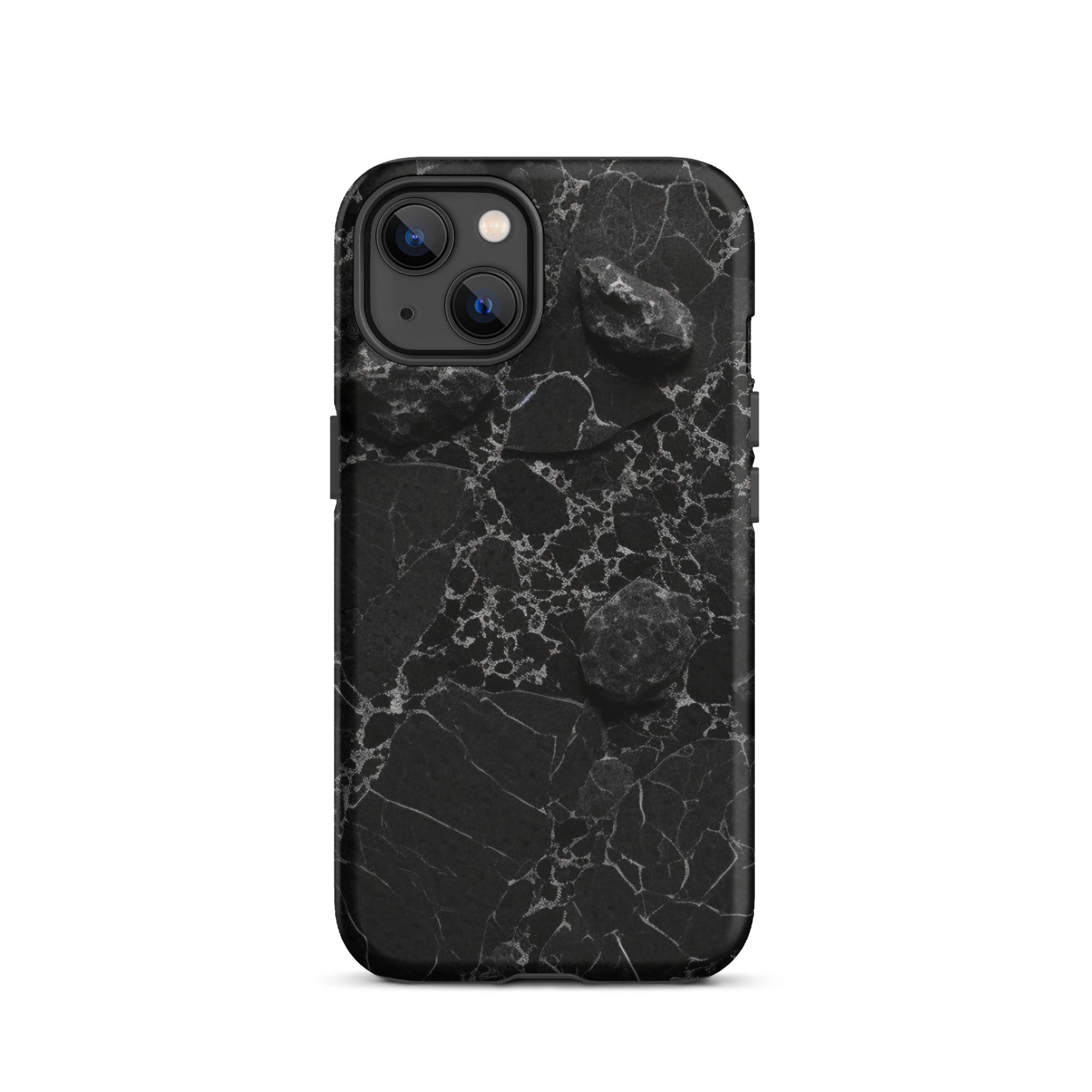 Black White Lined Granite iPhone Case by Visual Verse - Image 18