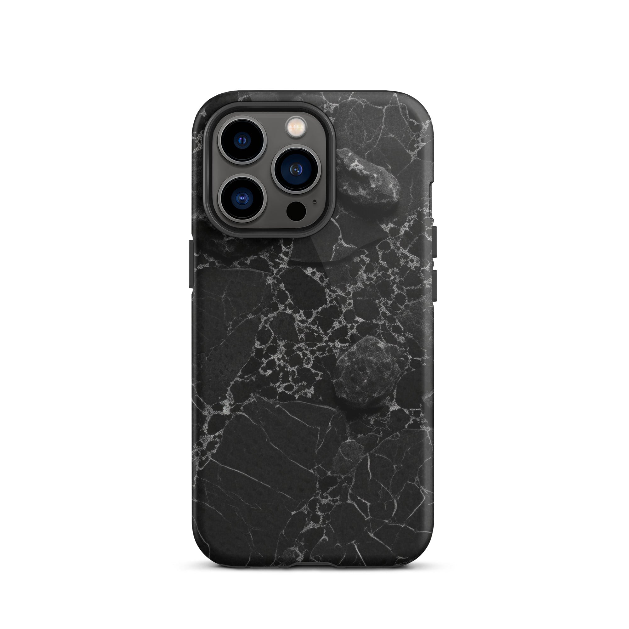 Black White Lined Granite iPhone Case by Visual Verse - Image 19