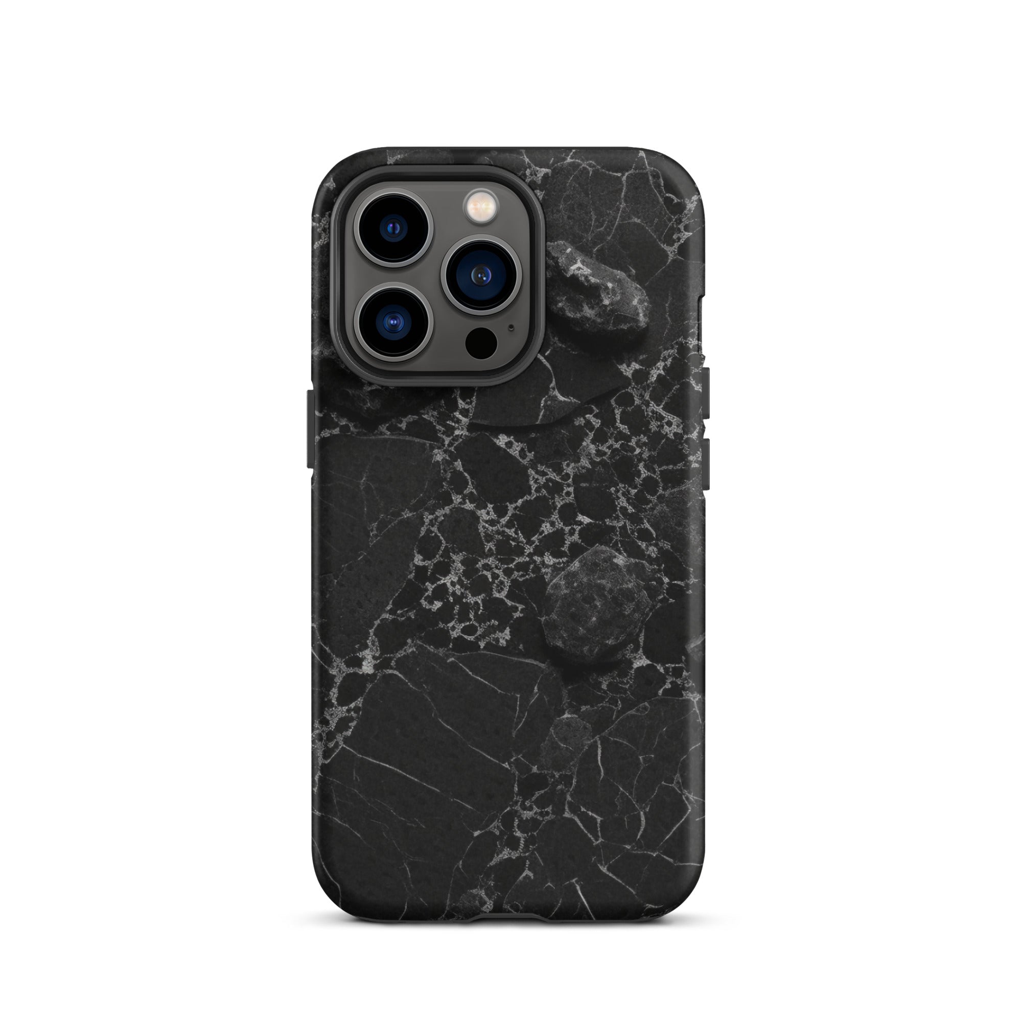 Black White Lined Granite iPhone Case by Visual Verse - Image 20