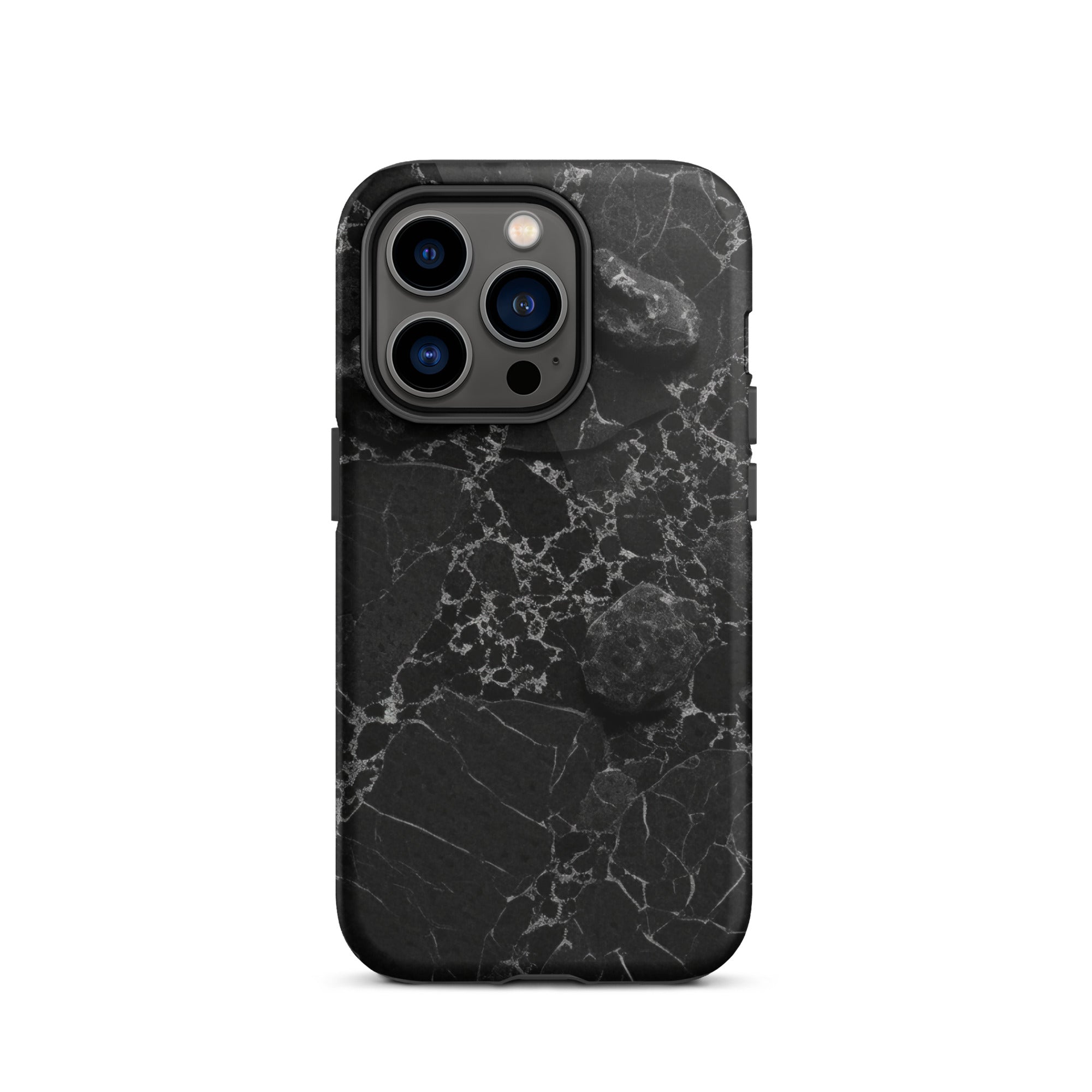 Black White Lined Granite iPhone Case by Visual Verse - Image 27