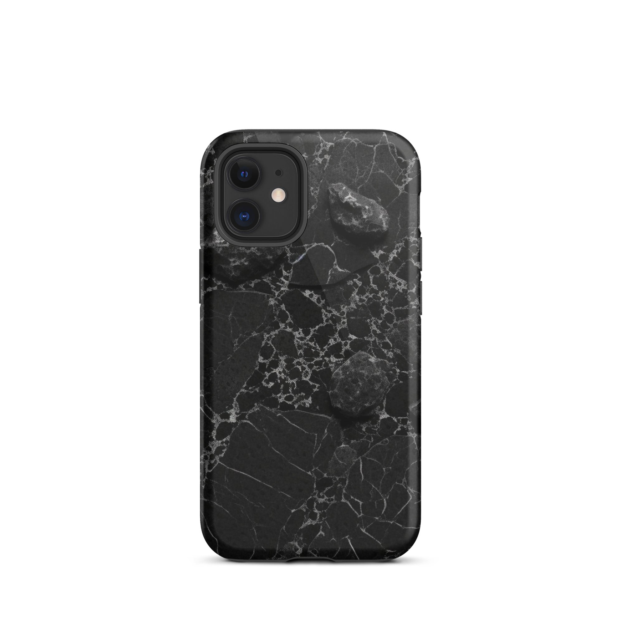 Black White Lined Granite iPhone Case by Visual Verse - Image 7