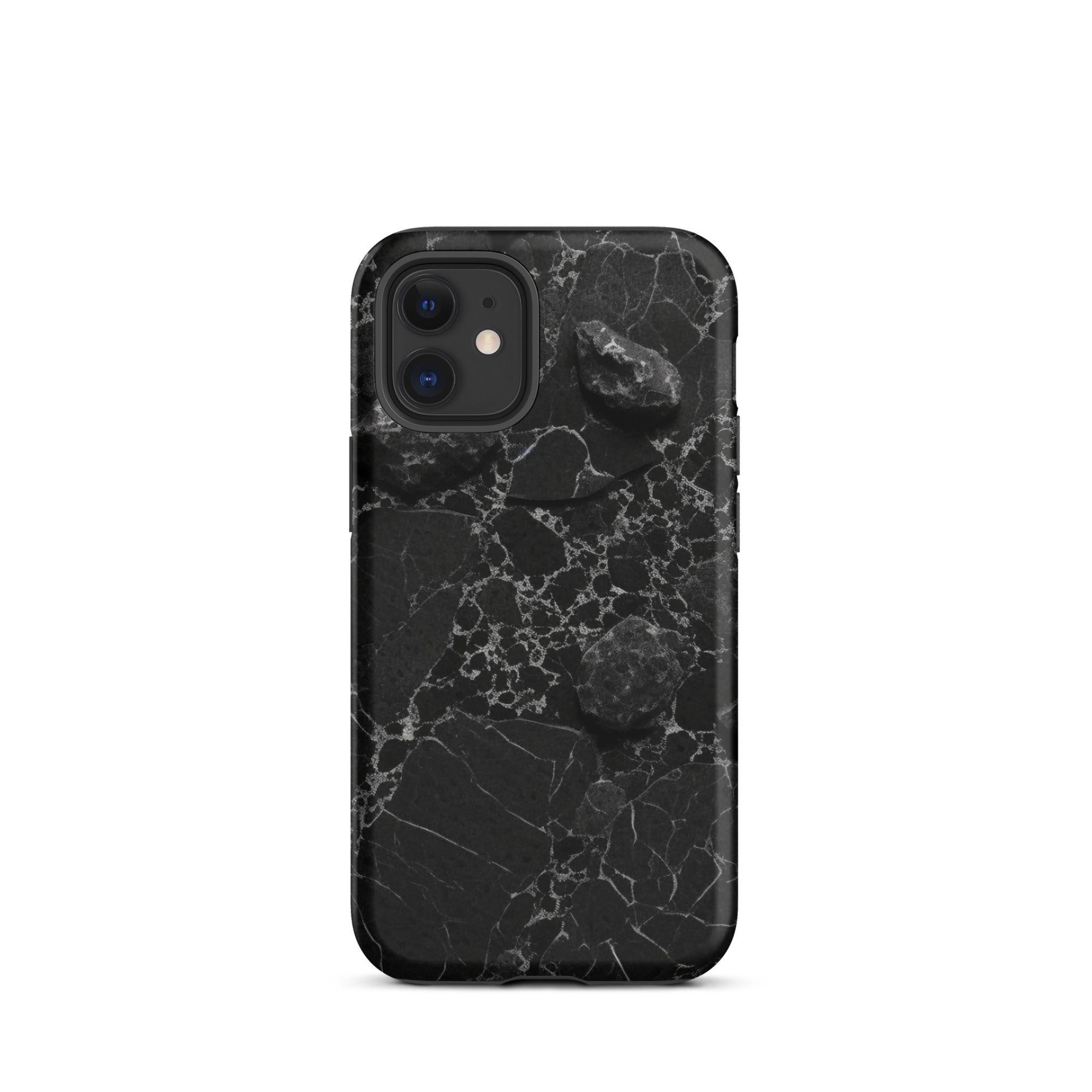 Black White Lined Granite iPhone Case by Visual Verse - Image 8