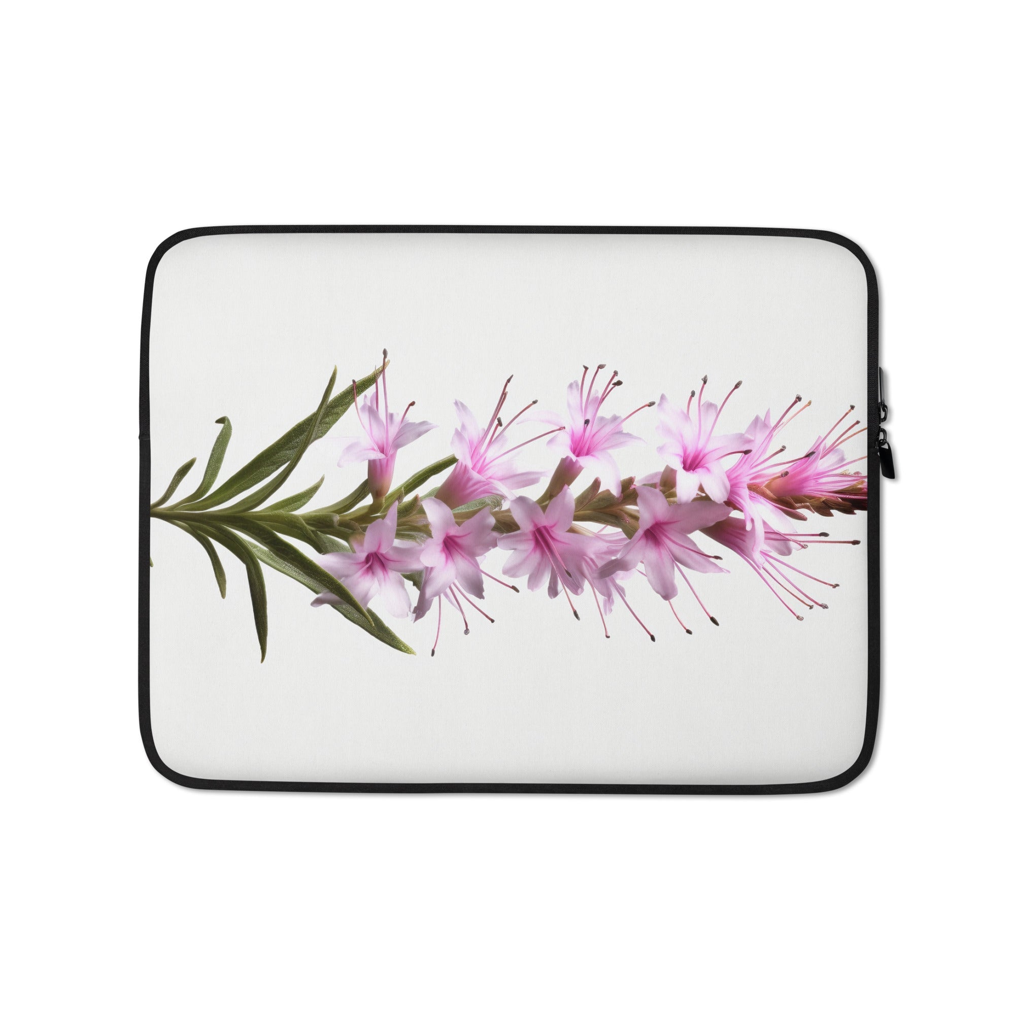 Blazing Star Flower Laptop Sleeve by Visual Verse - Image 2