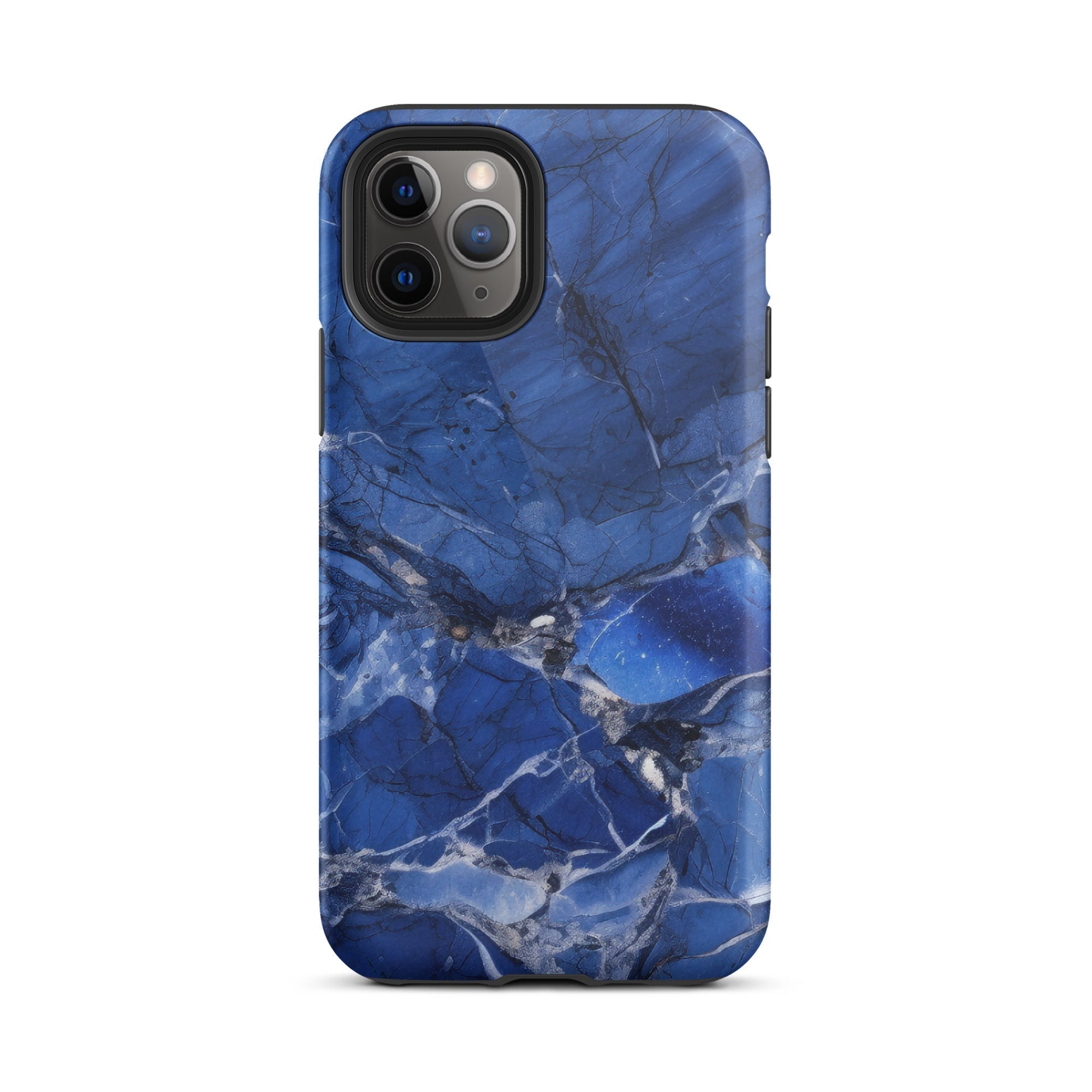 Blue Bahia Granite iPhone Case by Visual Verse - Image 3