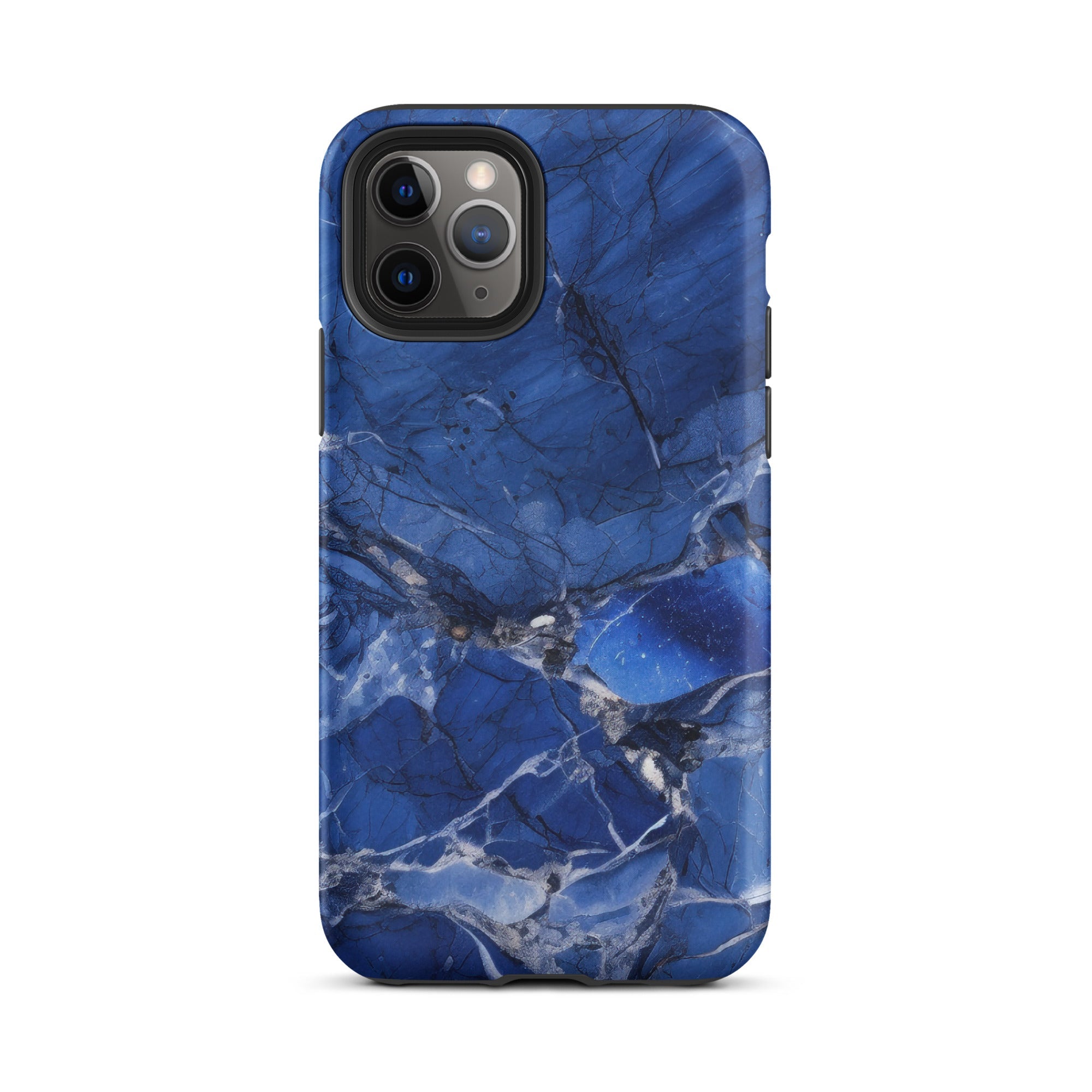 Blue Bahia Granite iPhone Case by Visual Verse - Image 4