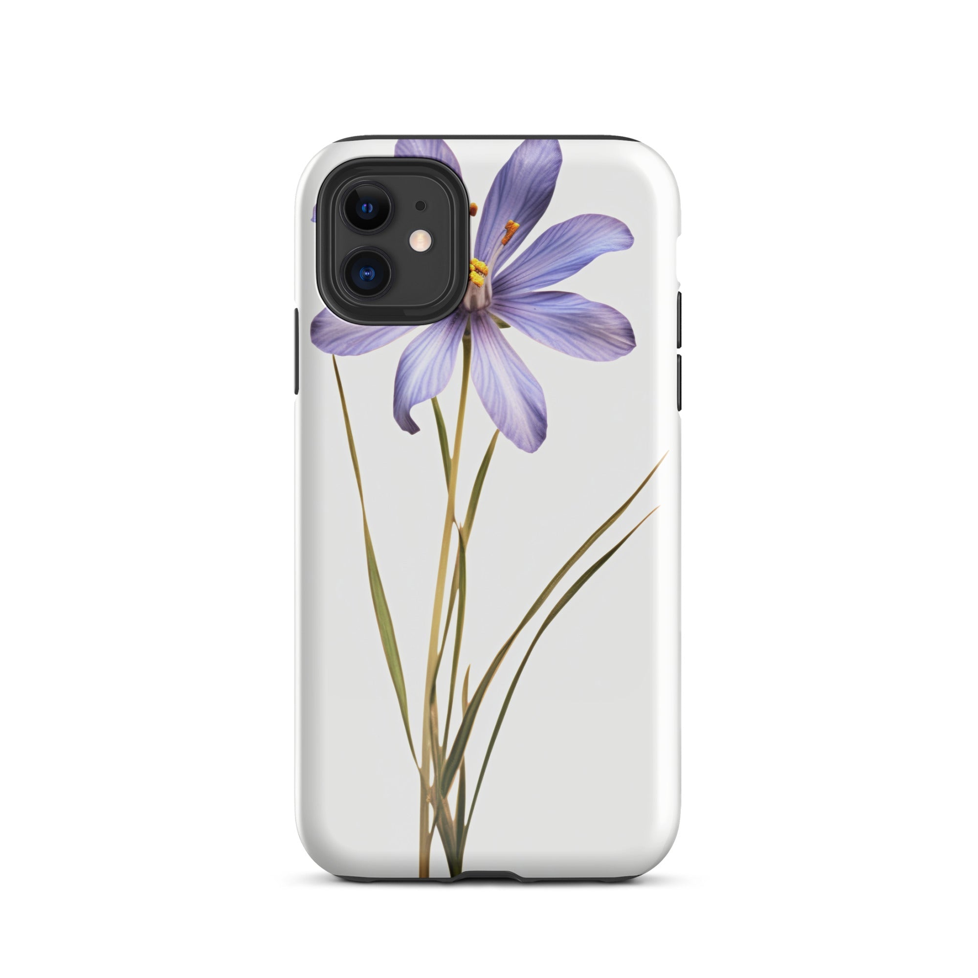 Blue Eyed Grass Flower iPhone Case by Visual Verse - Image 1