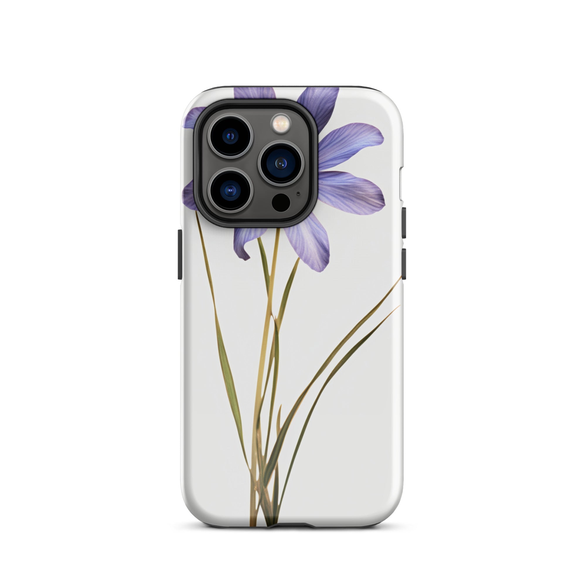 Blue Eyed Grass Flower iPhone Case by Visual Verse - Image 27