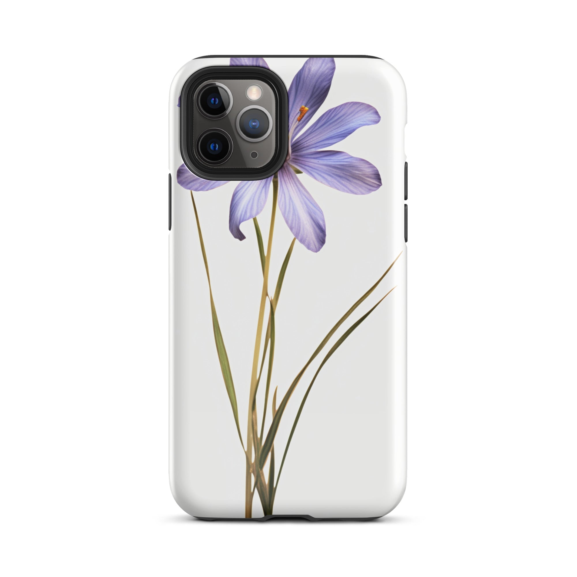 Blue Eyed Grass Flower iPhone Case by Visual Verse - Image 3