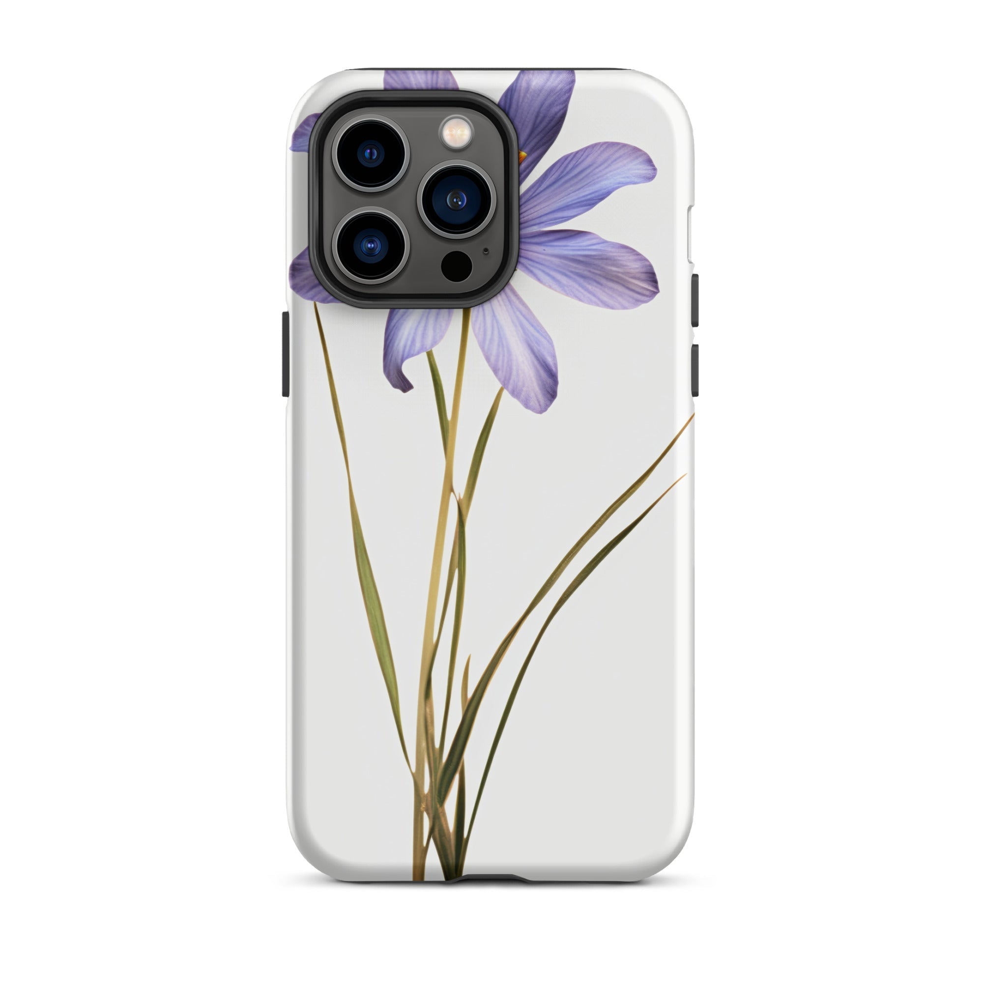 Blue Eyed Grass Flower iPhone Case by Visual Verse - Image 30