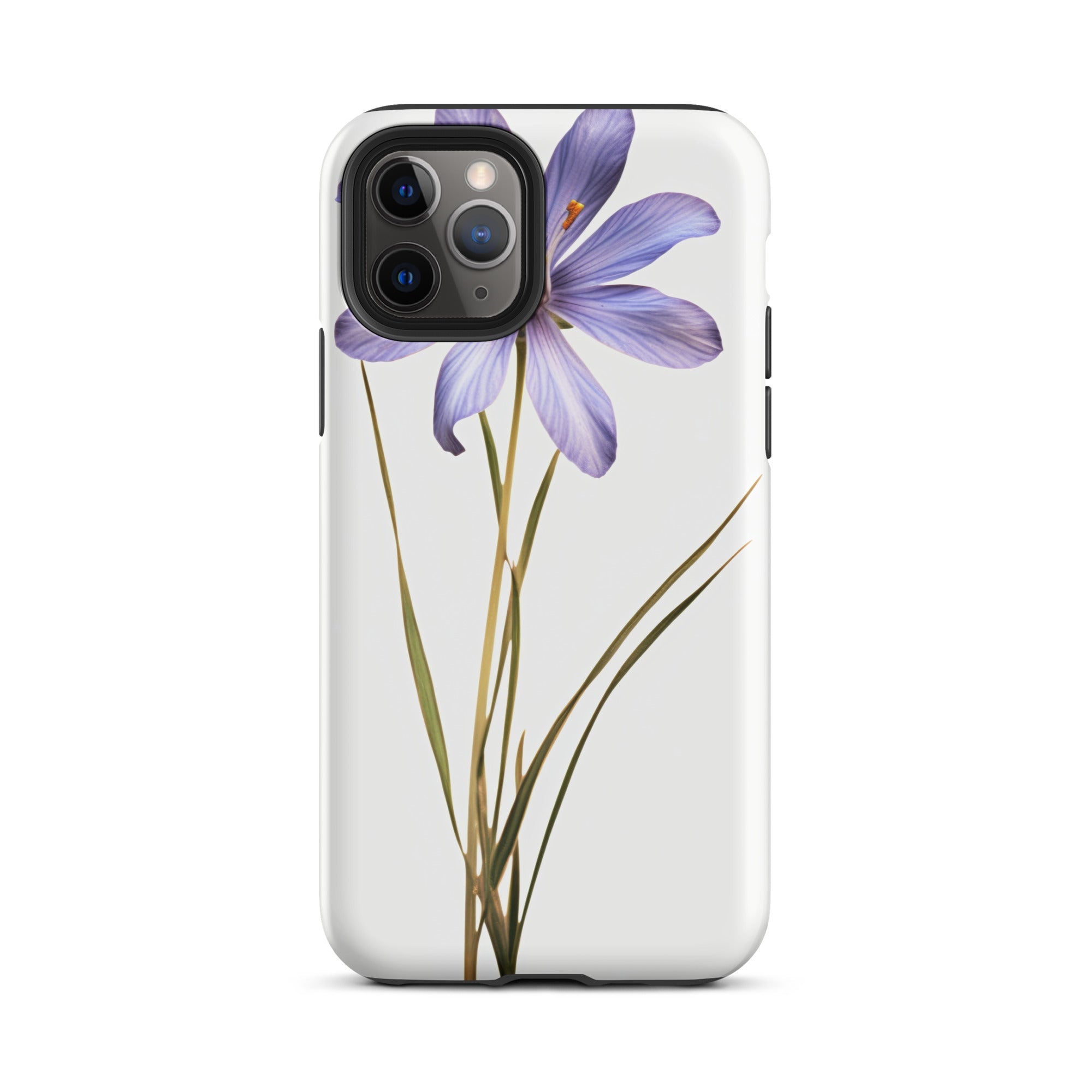 Blue Eyed Grass Flower iPhone Case by Visual Verse - Image 4