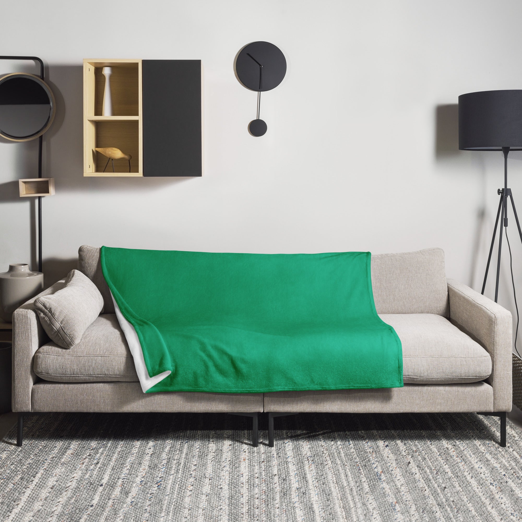 Bluish Green Color Blanket by Visual Verse - Image 1
