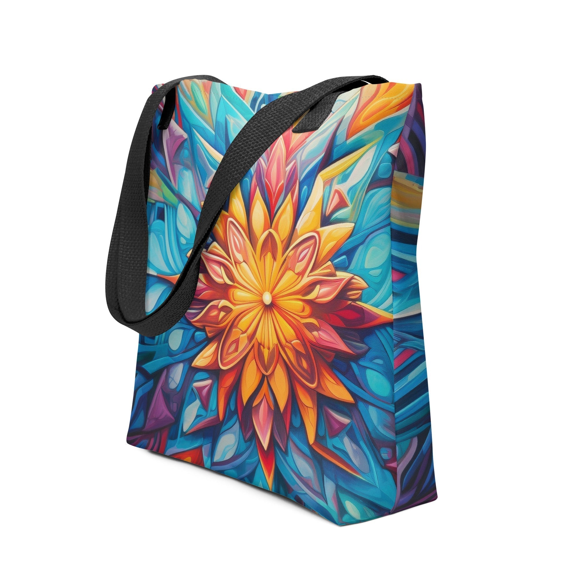 Bold & Vibrant Kaleidoscope Tote Bag by Visual Verse - Image 1