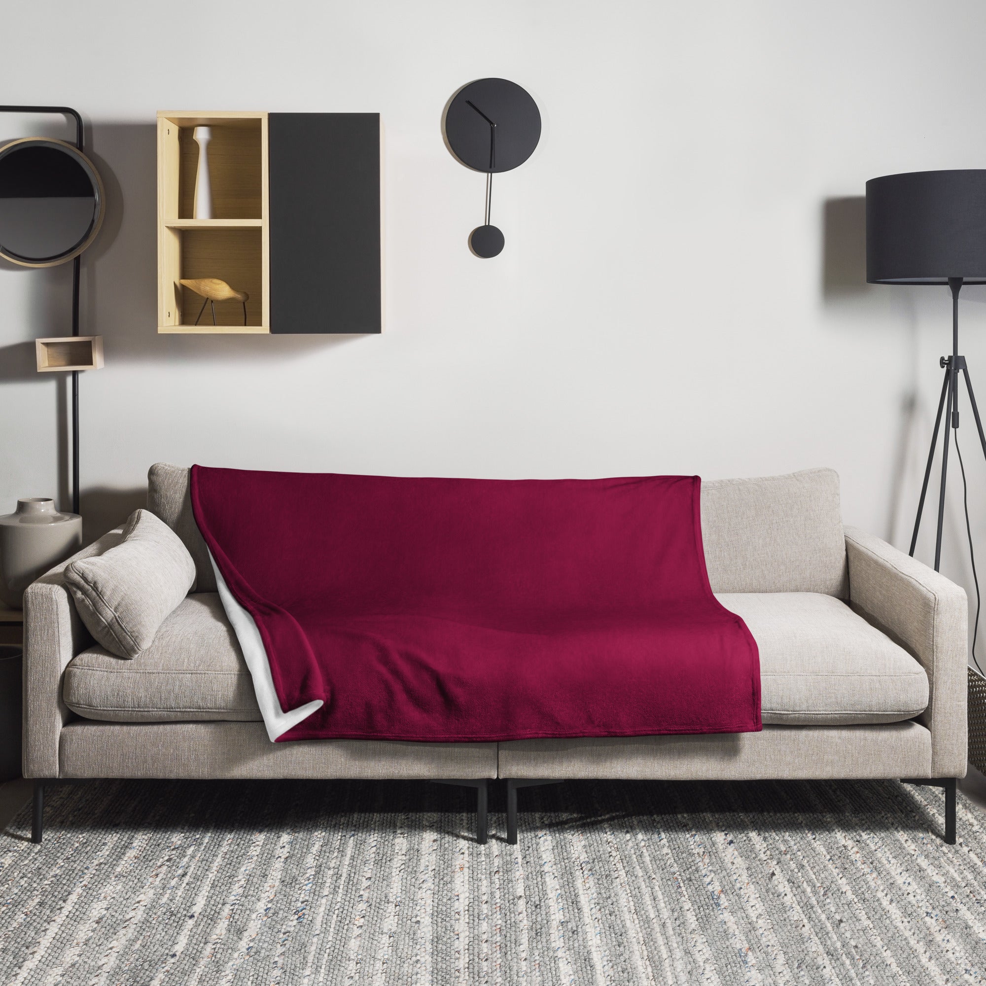 Bordeaux Color Blanket by Visual Verse - Image 1